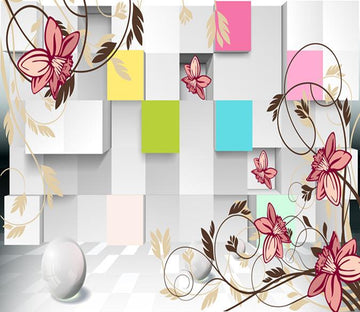 3D Butterfly Flower 276 Wallpaper AJ Wallpaper 