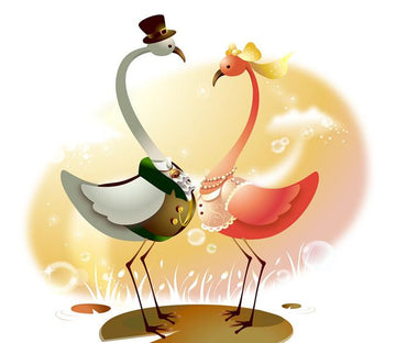 3D Couple Swan 987 Wallpaper AJ Wallpaper 2 