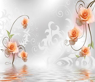 3D Orange Pure Jasmine 665 Wallpaper AJ Wallpaper 2 
