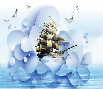 3D Sailing Boat Sea 232 Wallpaper AJ Wallpaper 