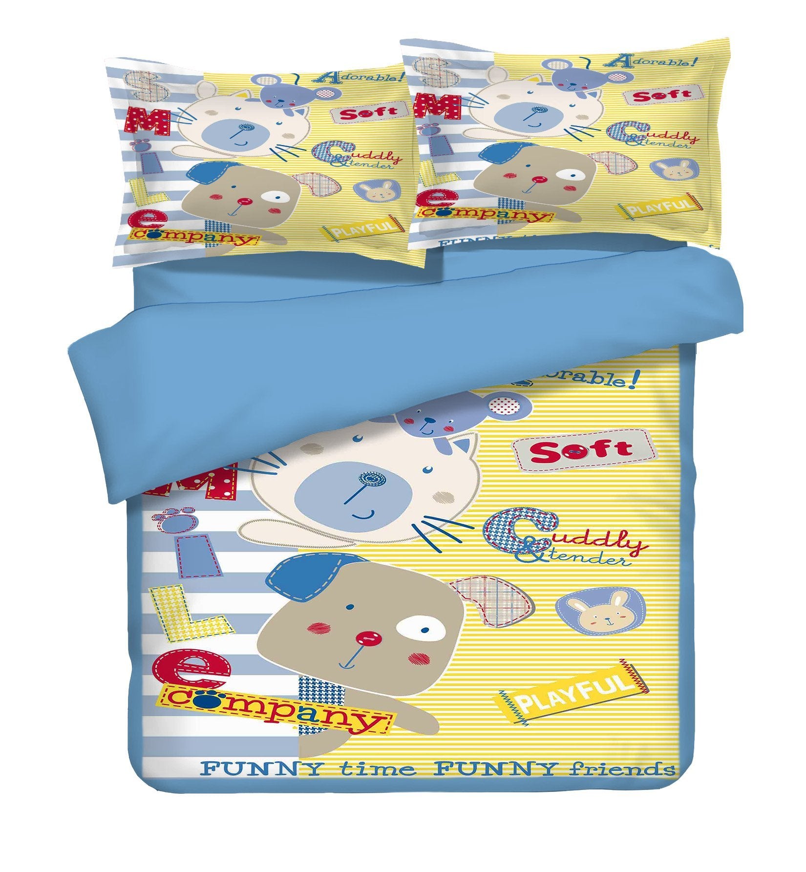 3D Cartoon Dog 083 Bed Pillowcases Quilt Wallpaper AJ Wallpaper 