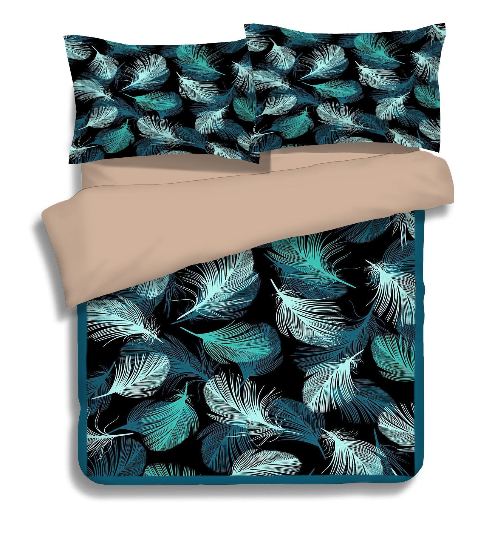 3D Scattered Feathers 017 Bed Pillowcases Quilt Wallpaper AJ Wallpaper 