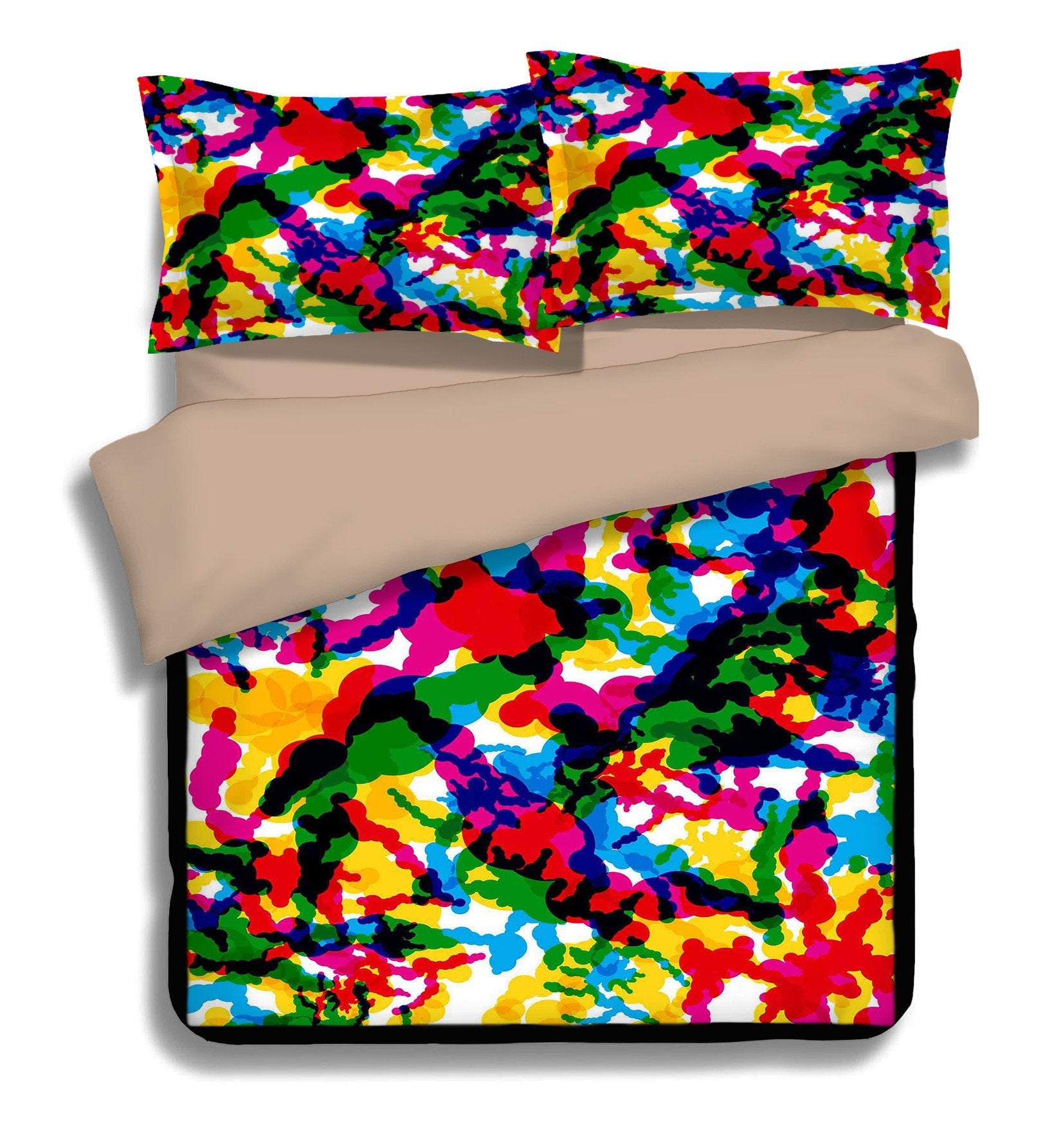 3D Abstract Color 068 Bed Pillowcases Quilt Wallpaper AJ Wallpaper 