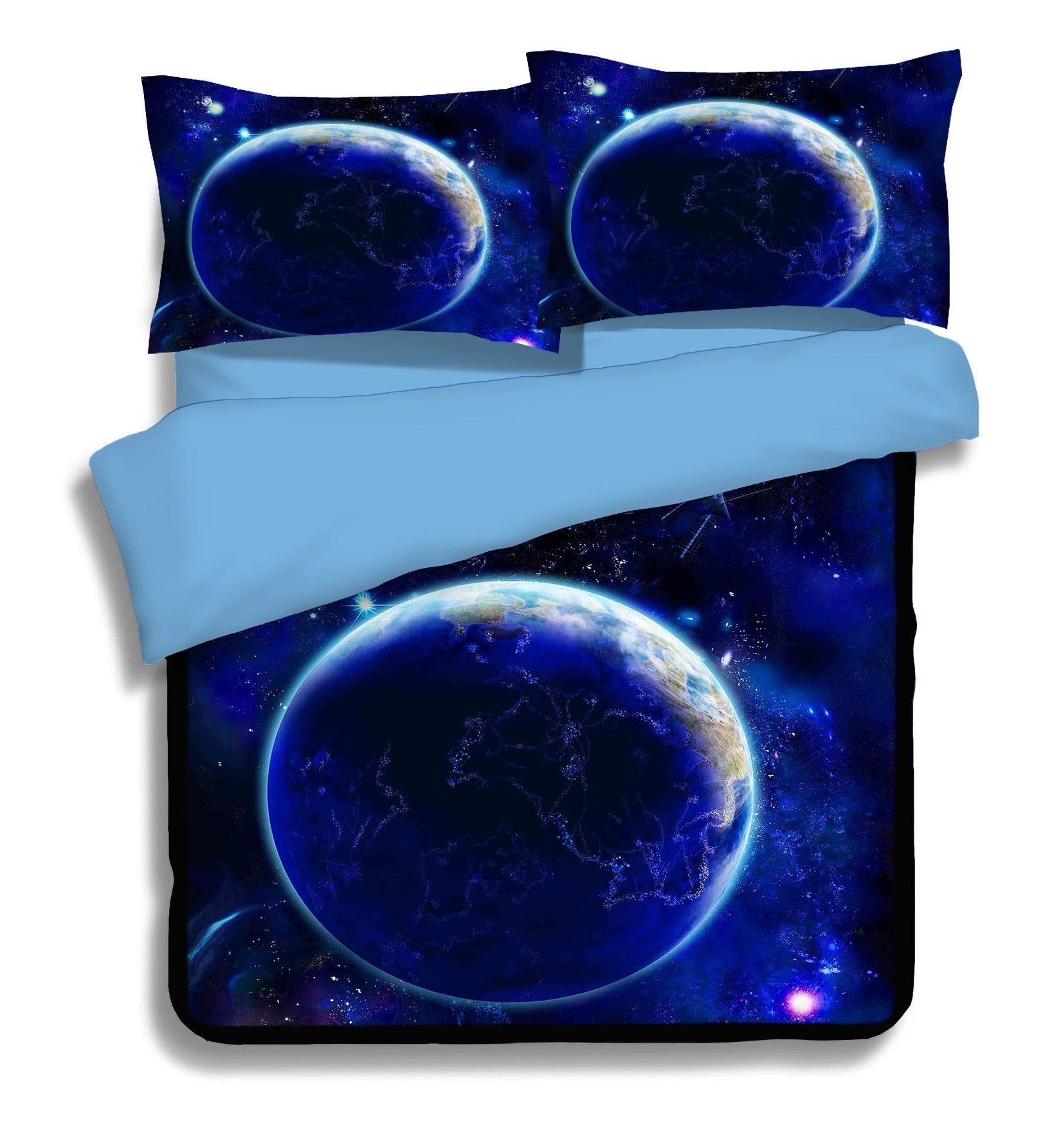 3D Dark Blue Earth 141 Bed Pillowcases Quilt Wallpaper AJ Wallpaper 