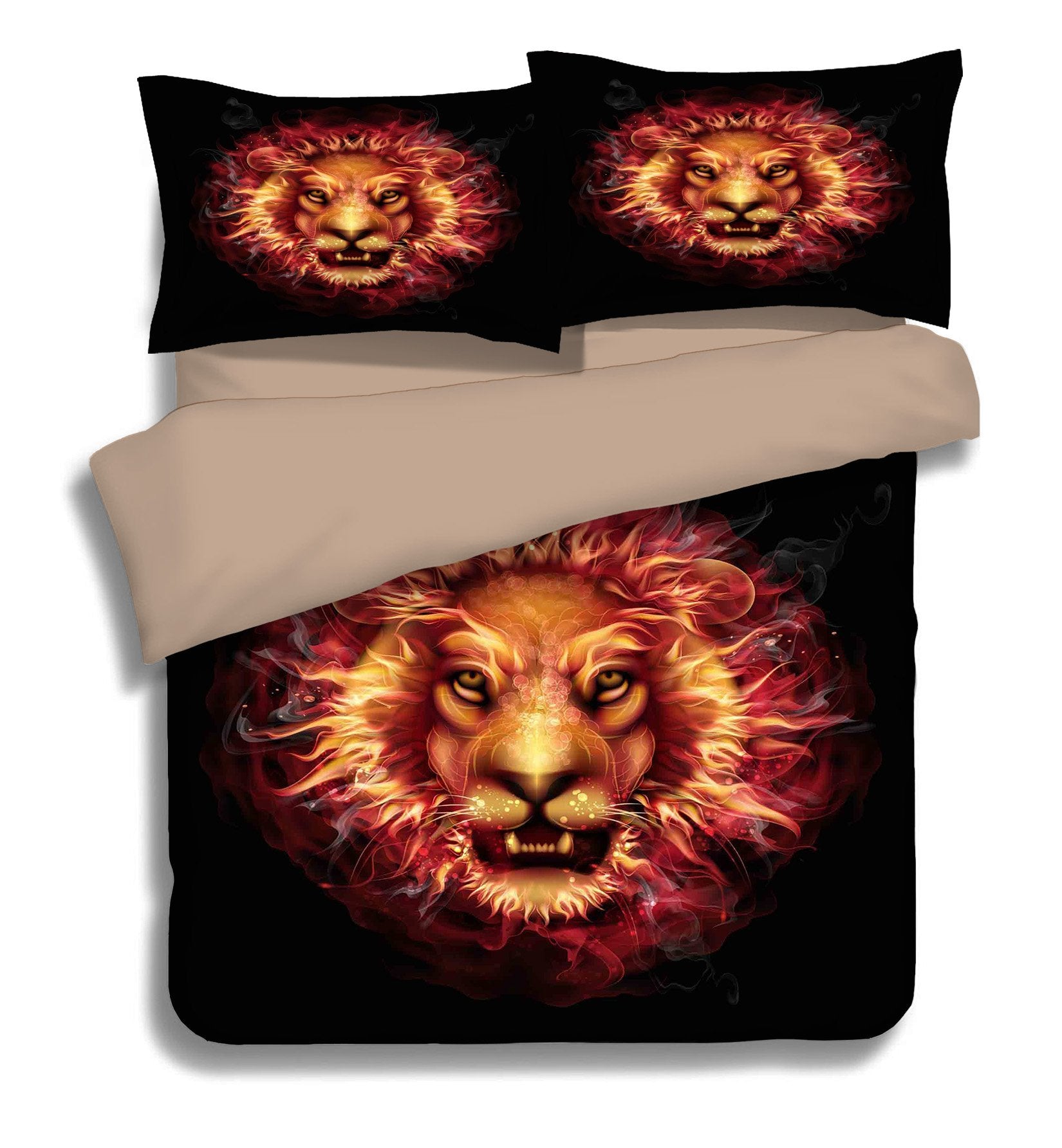 3D Lions Majesty 091 Bed Pillowcases Quilt Wallpaper AJ Wallpaper 