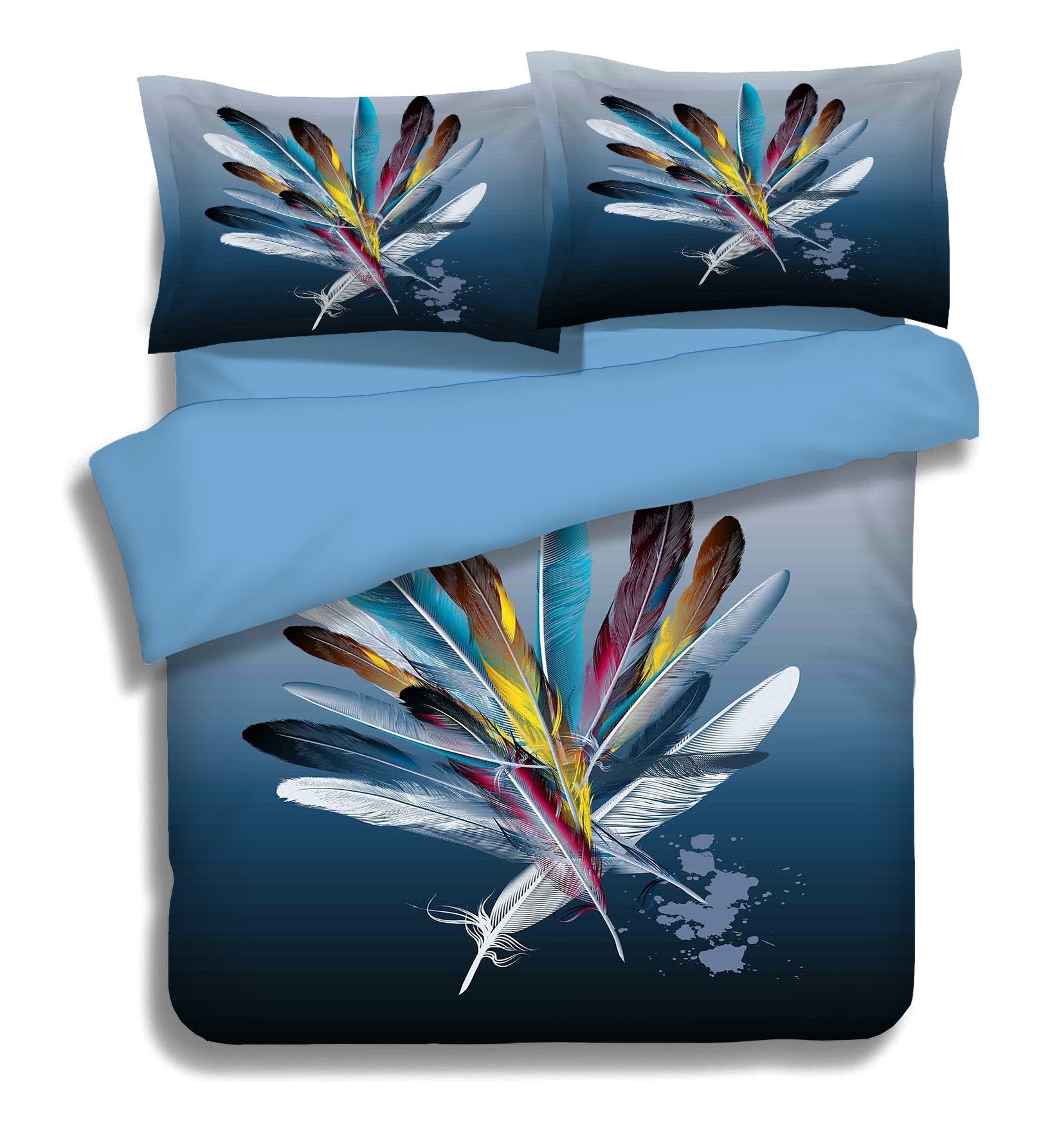 3D Paint Feathers 064 Bed Pillowcases Quilt Wallpaper AJ Wallpaper 