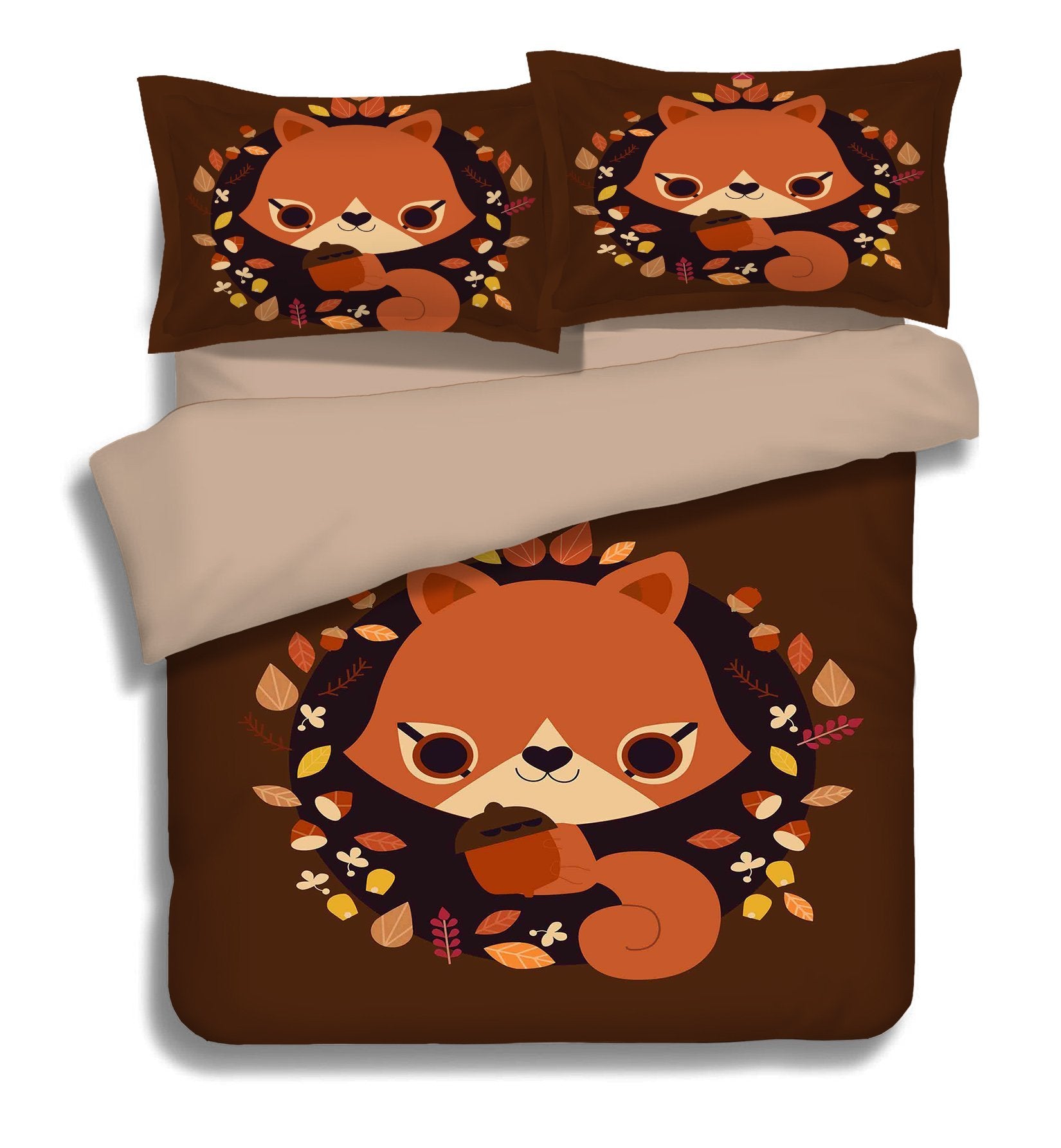 3D Squirrel Cute 059 Bed Pillowcases Quilt Wallpaper AJ Wallpaper 