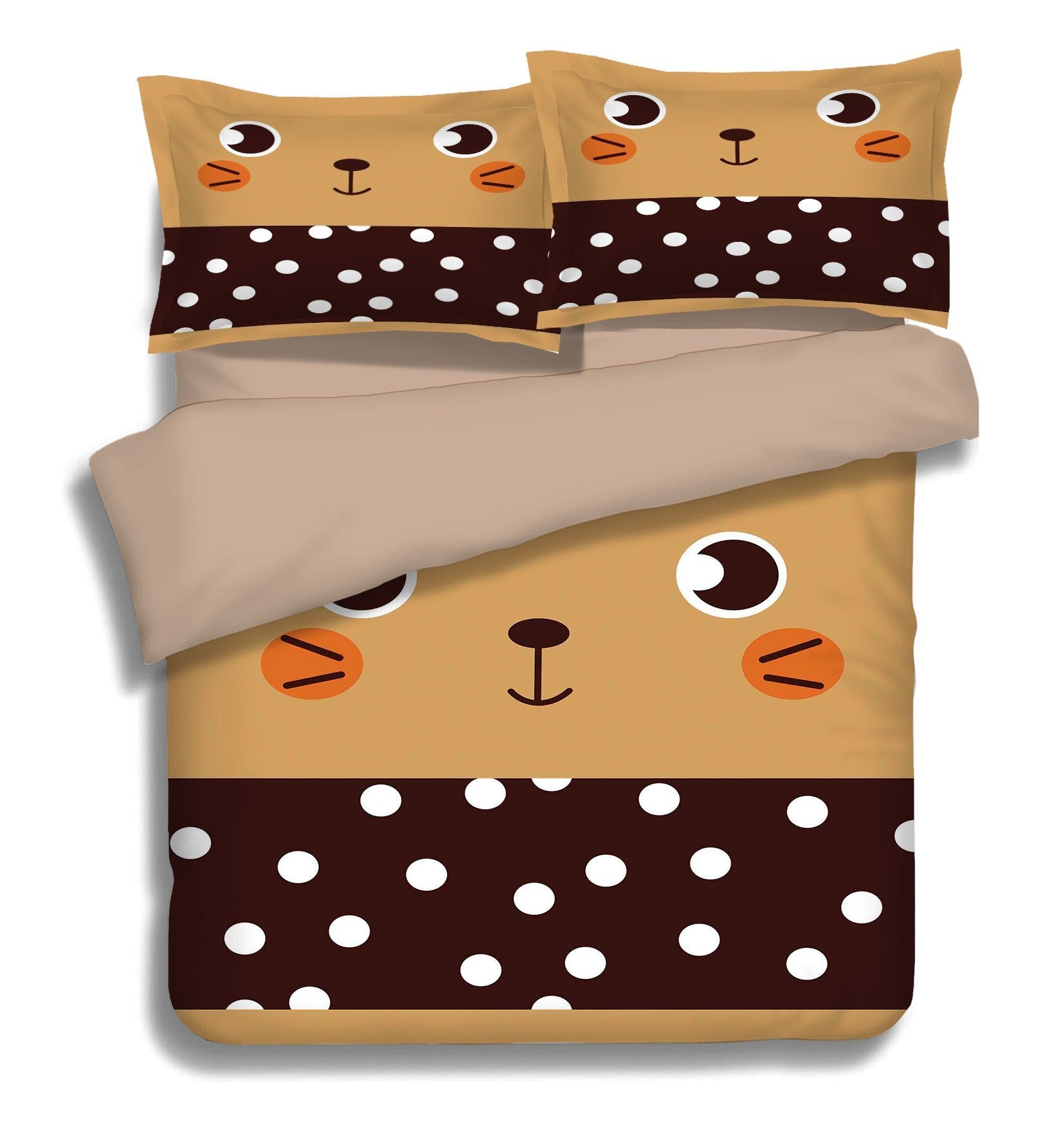 3D Big Face Bear 044 Bed Pillowcases Quilt Wallpaper AJ Wallpaper 