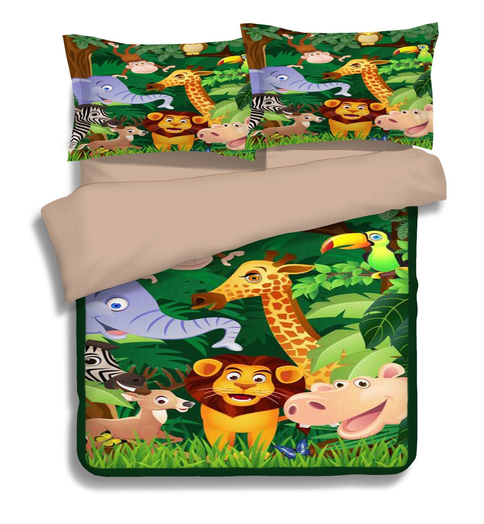 3D Laughing Animals 1798 Bed Pillowcases Quilt Wallpaper AJ Wallpaper 