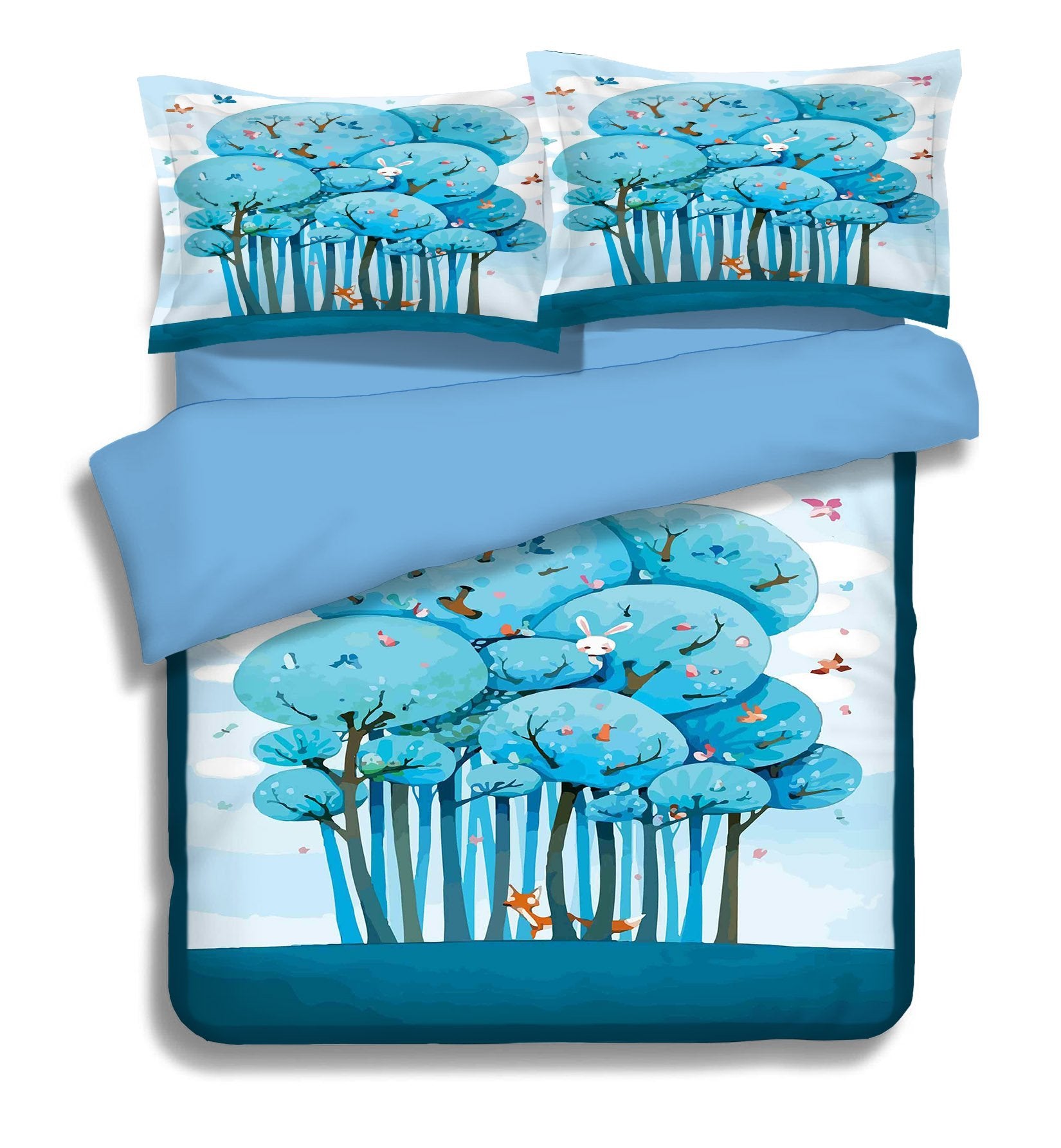 3D Fox Rabbit 062 Bed Pillowcases Quilt Wallpaper AJ Wallpaper 