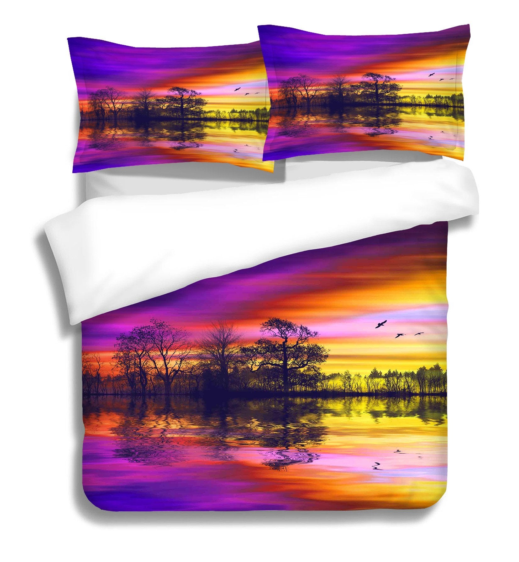 3D Riverside Tree 183 Bed Pillowcases Quilt Wallpaper AJ Wallpaper 