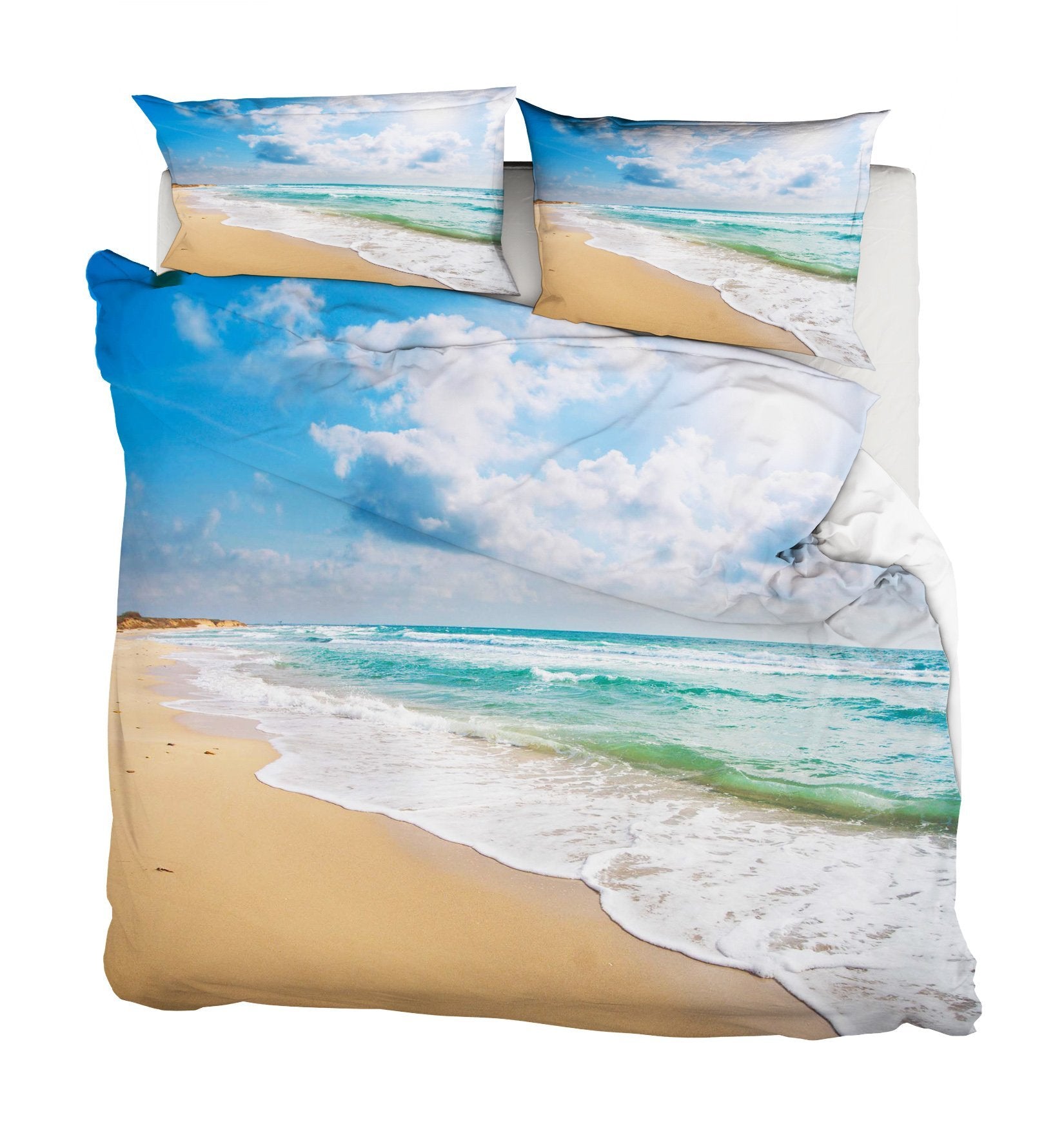 3D Seaside Beach 087 Bed Pillowcases Quilt Wallpaper AJ Wallpaper 