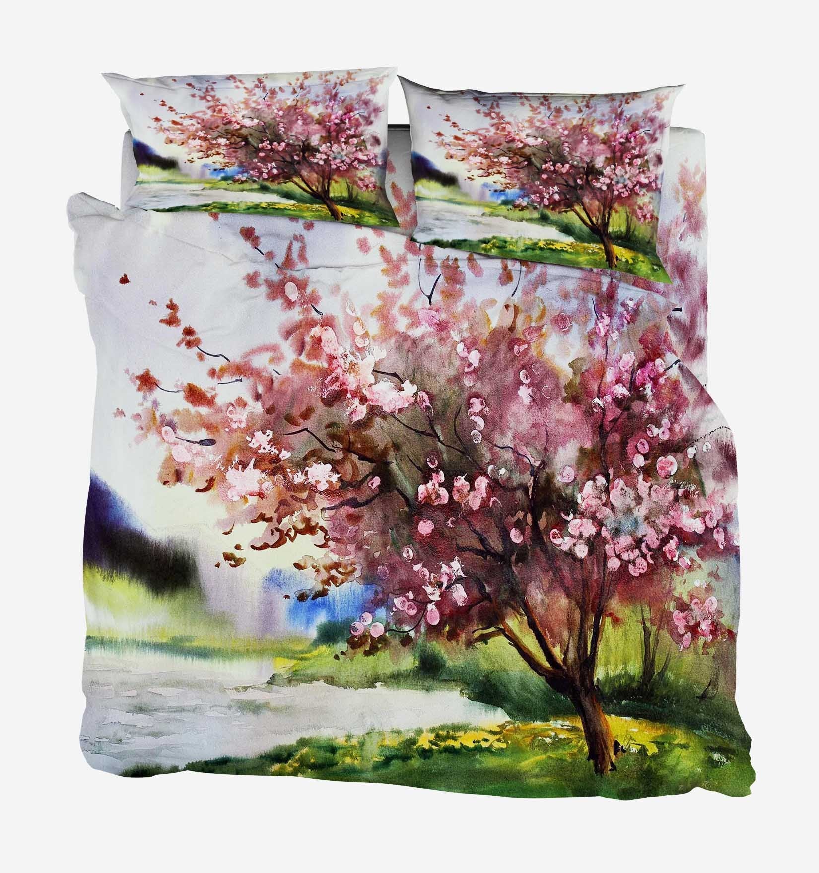 3D Tree Painting 91 Bed Pillowcases Quilt Wallpaper AJ Wallpaper 