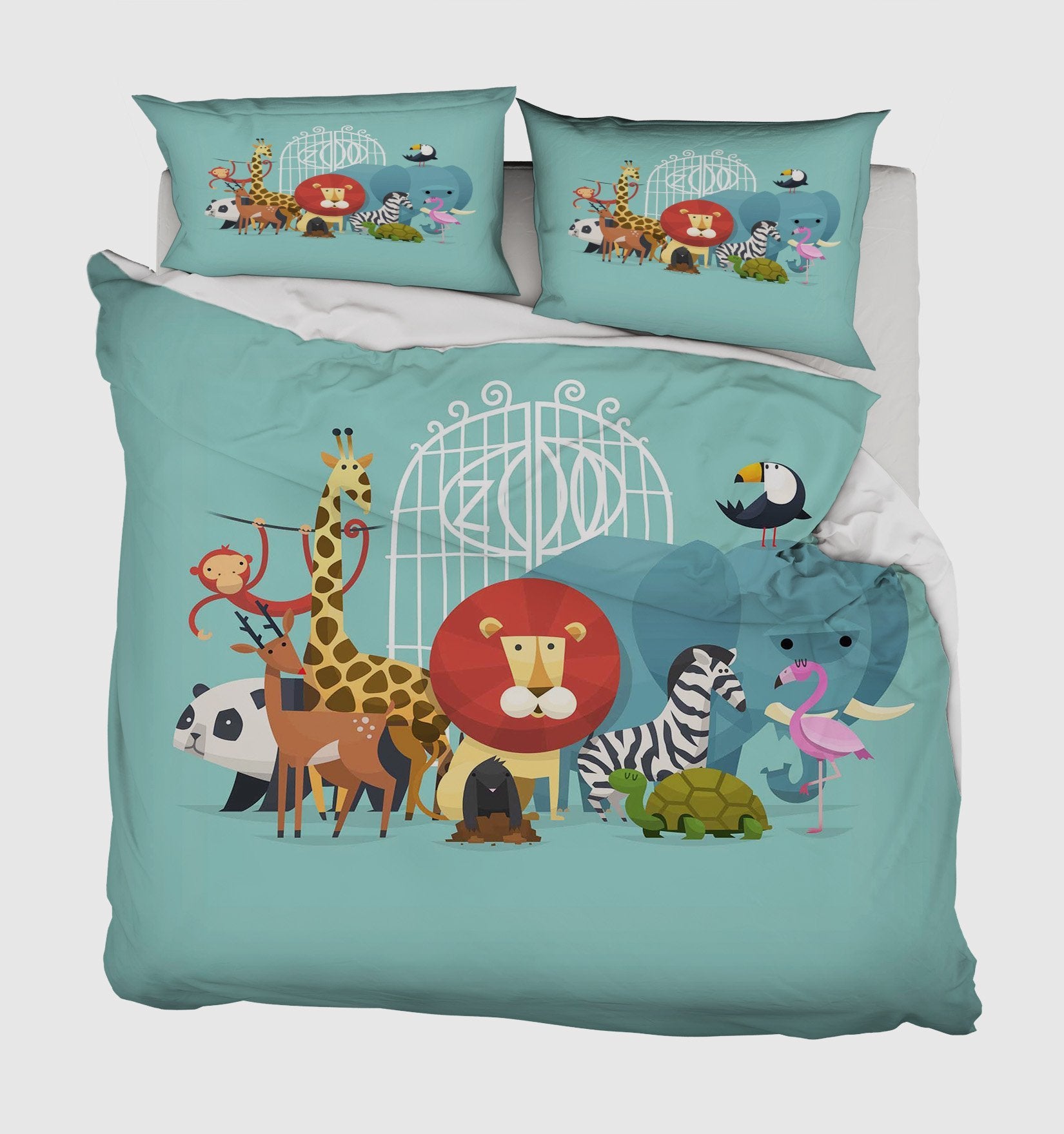 3D Sitting Animal 157 Bed Pillowcases Quilt Wallpaper AJ Wallpaper 