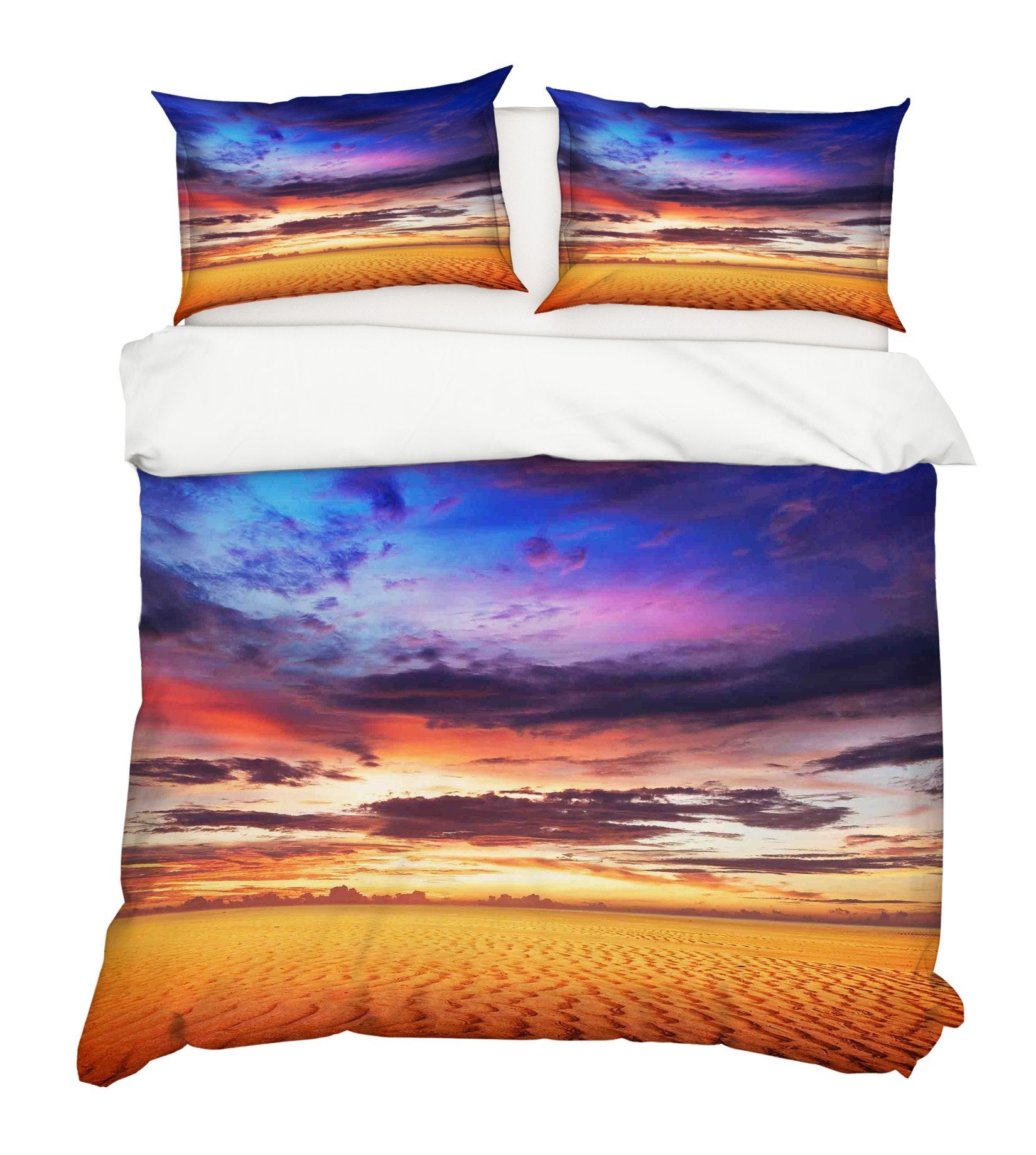 3D Sunset Sand 012 Bed Pillowcases Quilt Wallpaper AJ Wallpaper 
