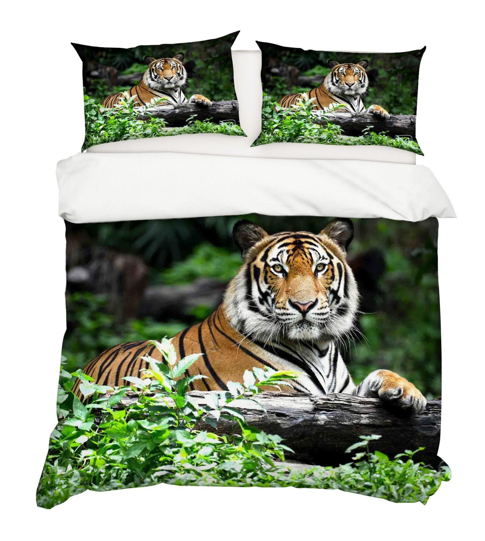 3D Trunk Tiger 151 Bed Pillowcases Quilt Wallpaper AJ Wallpaper 