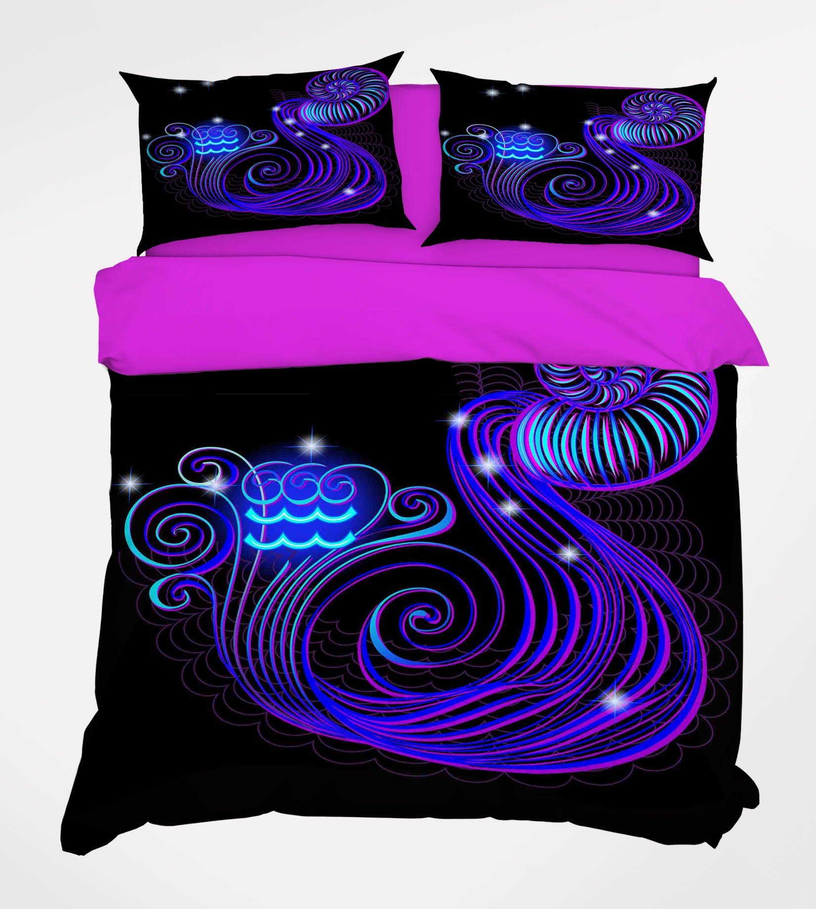 3D Aquarius 305 Bed Pillowcases Quilt Wallpaper AJ Wallpaper 