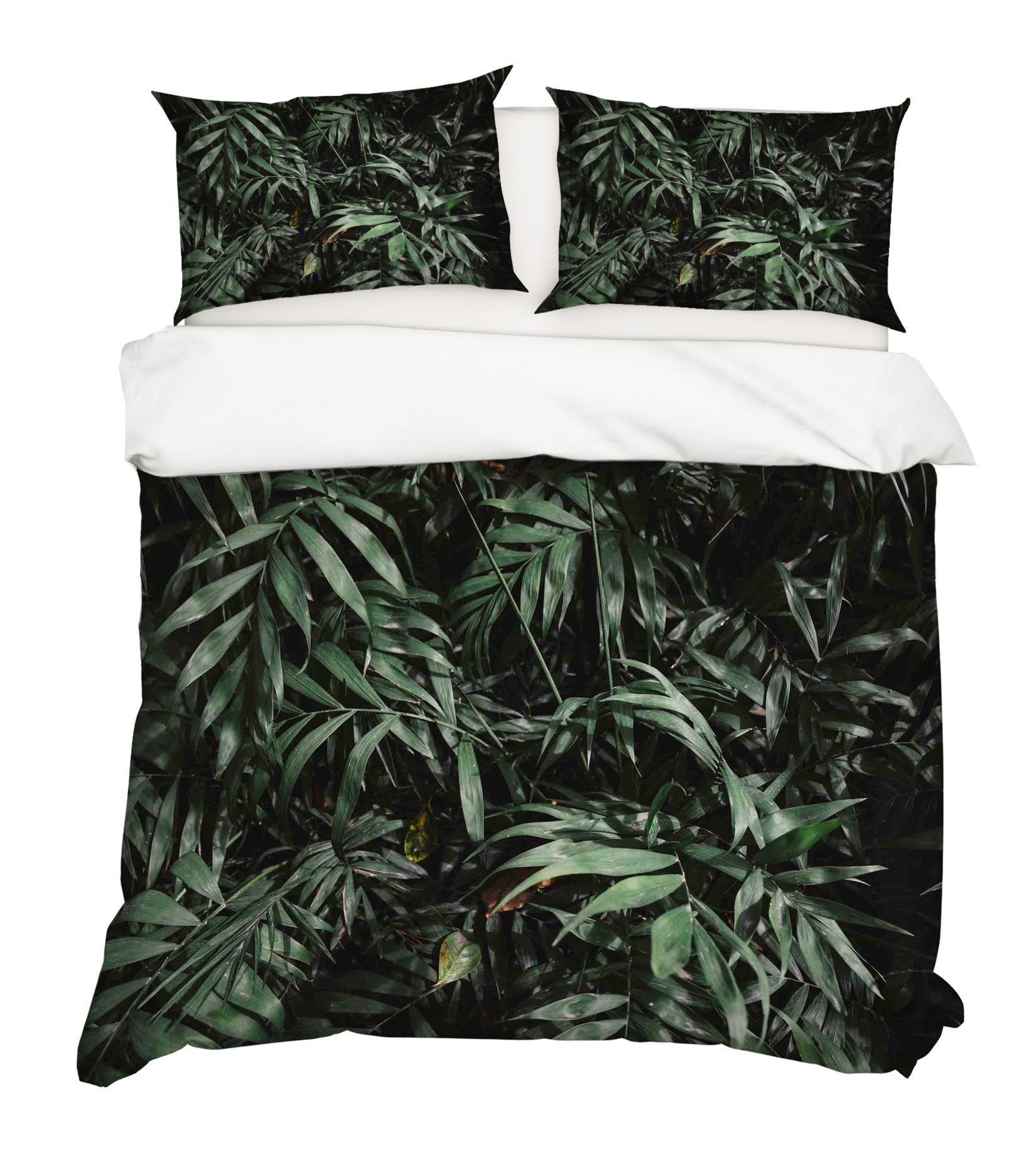 3D Green Leaf 101 Bed Pillowcases Quilt Wallpaper AJ Wallpaper 