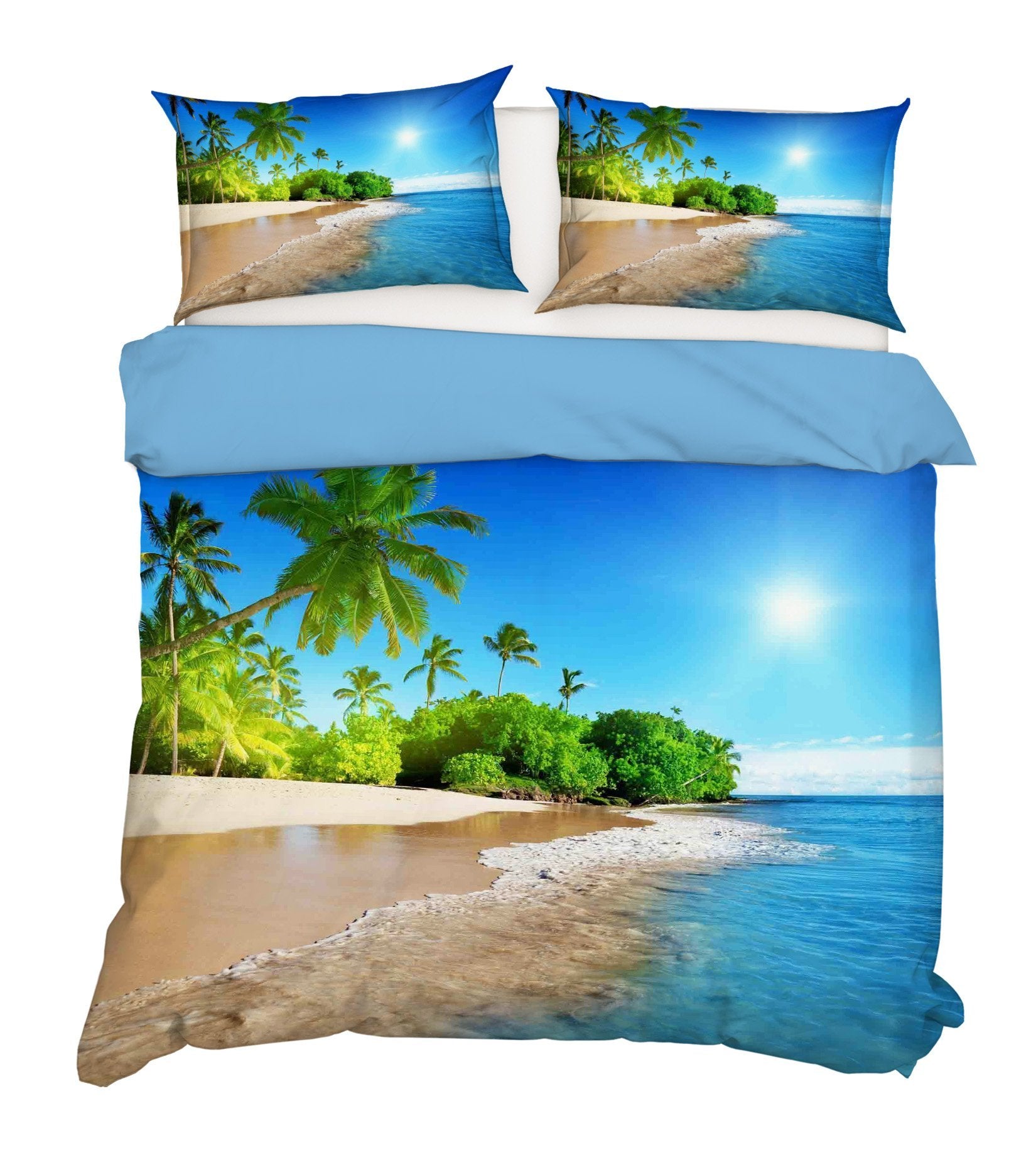 3D Sunny Beach 088 Bed Pillowcases Quilt Wallpaper AJ Wallpaper 