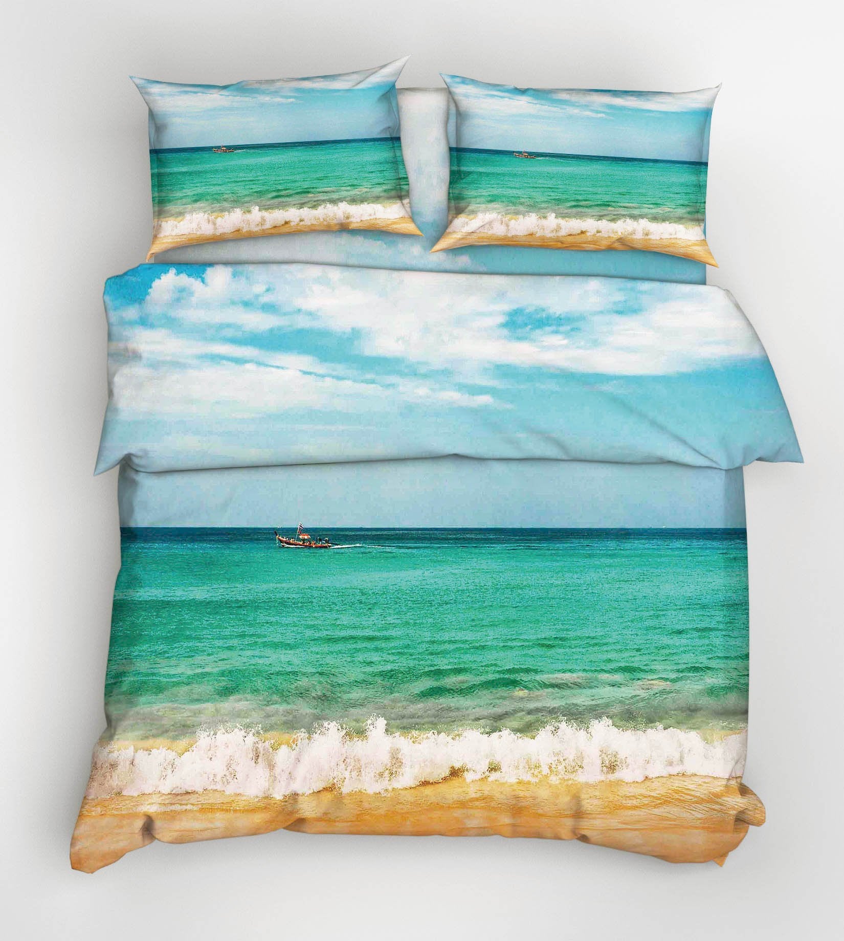 3D Vast Blue Sea 31 Bed Pillowcases Quilt Wallpaper AJ Wallpaper 