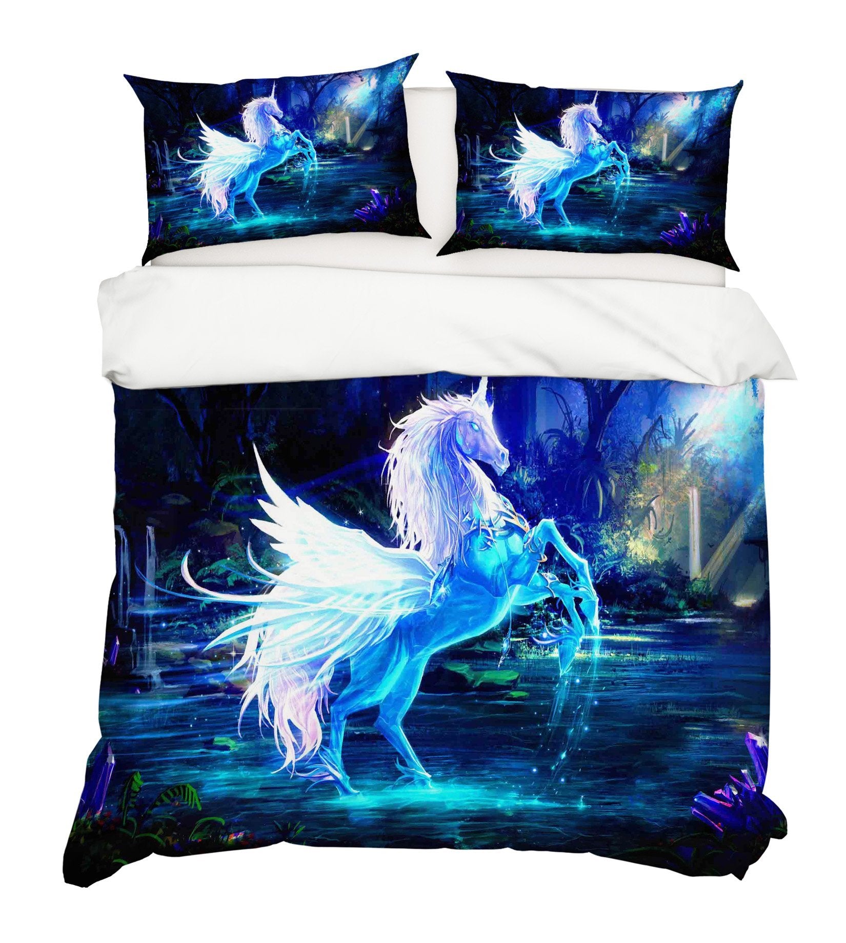 3D Dream Unicorn 099 Bed Pillowcases Quilt Wallpaper AJ Wallpaper 