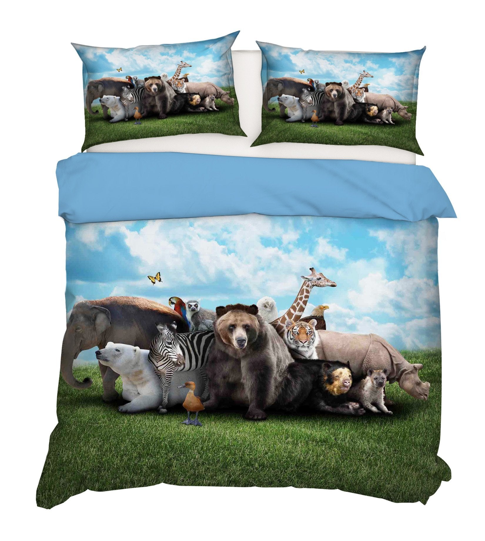 3D Sky Animals 007 Bed Pillowcases Quilt Wallpaper AJ Wallpaper 