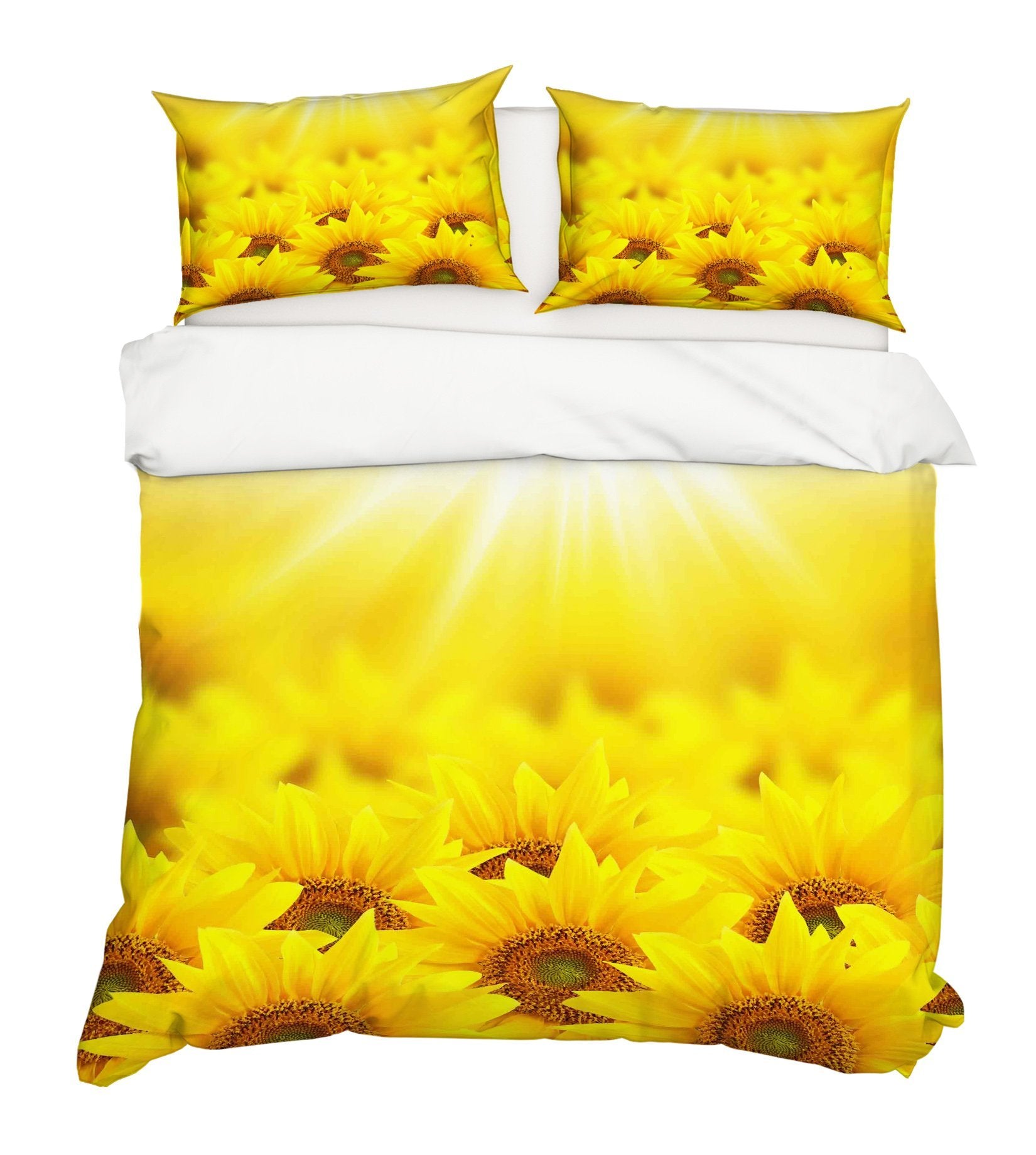 3D Sunflower Flower Field 131 Bed Pillowcases Quilt Wallpaper AJ Wallpaper 