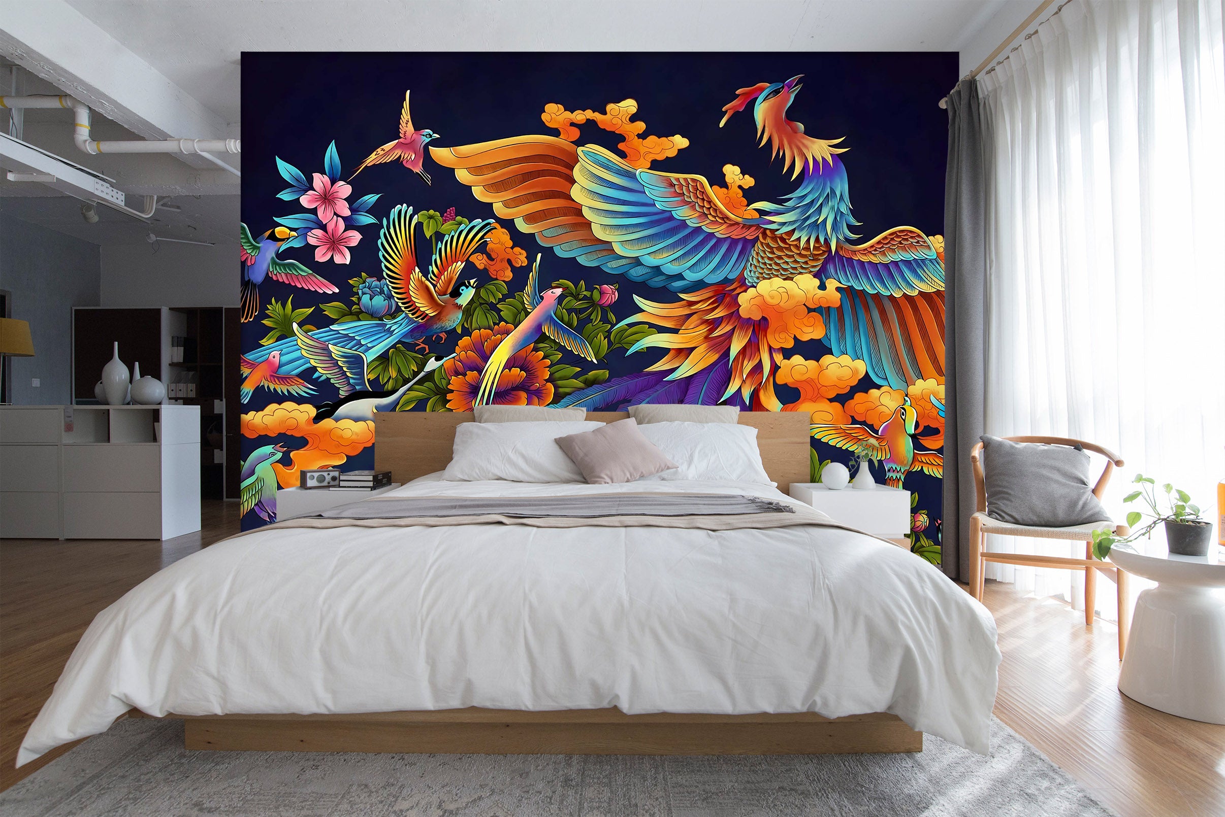 3D Color Phoenix 1604 Wall Murals
