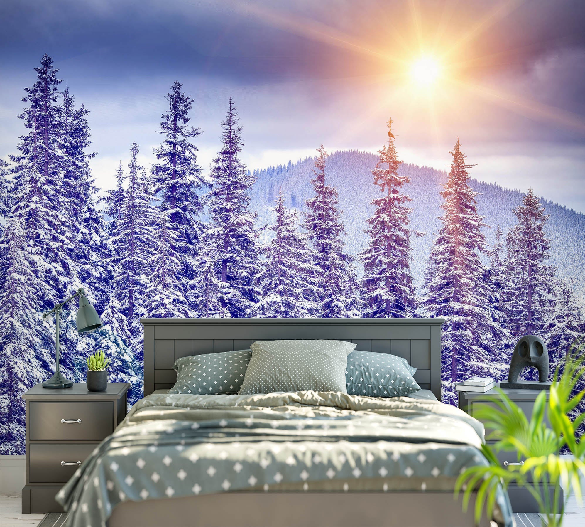 3D Snow Forest 57102 Wall Murals