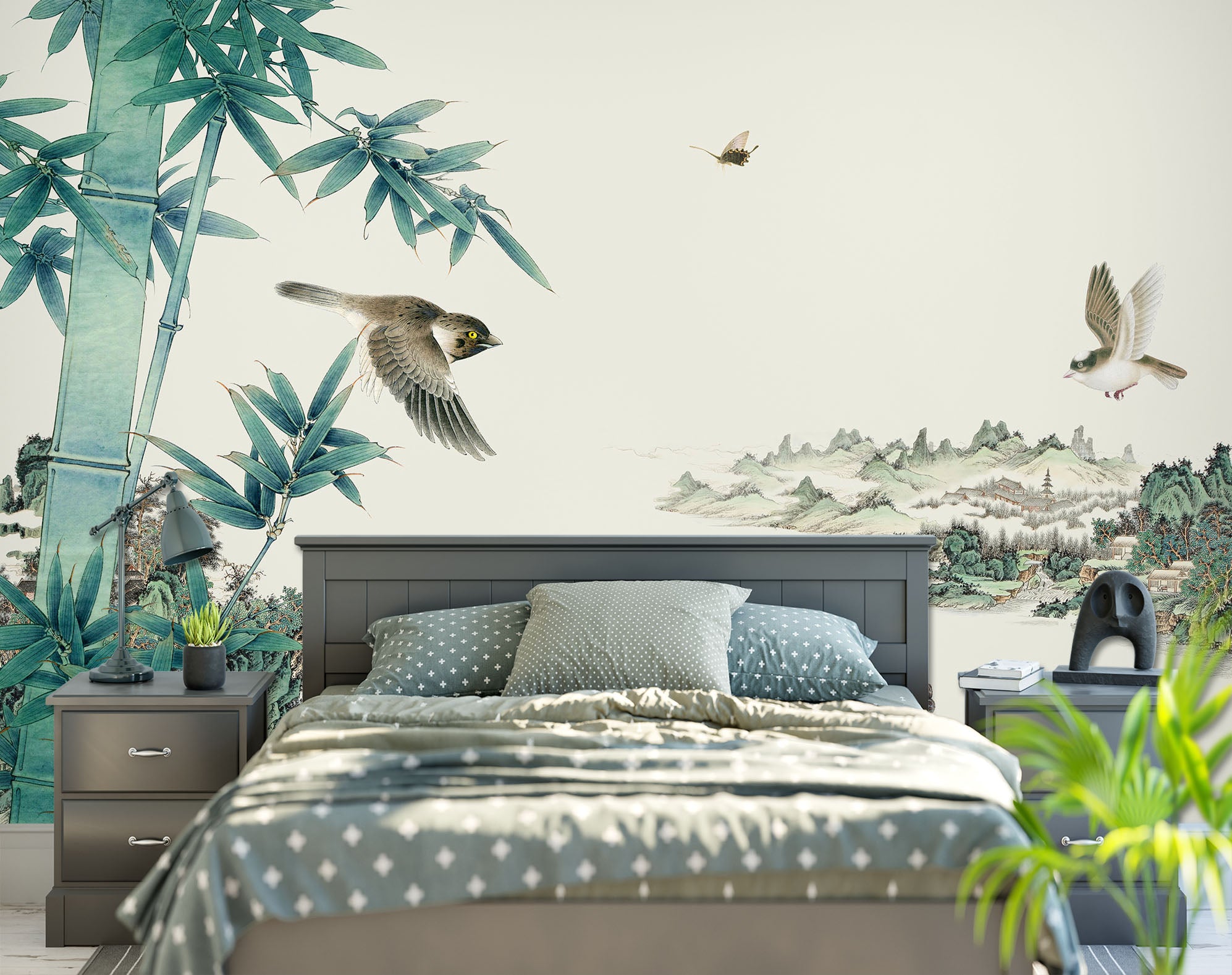 3D Idyllic Bamboo Forest 1631 Wall Murals