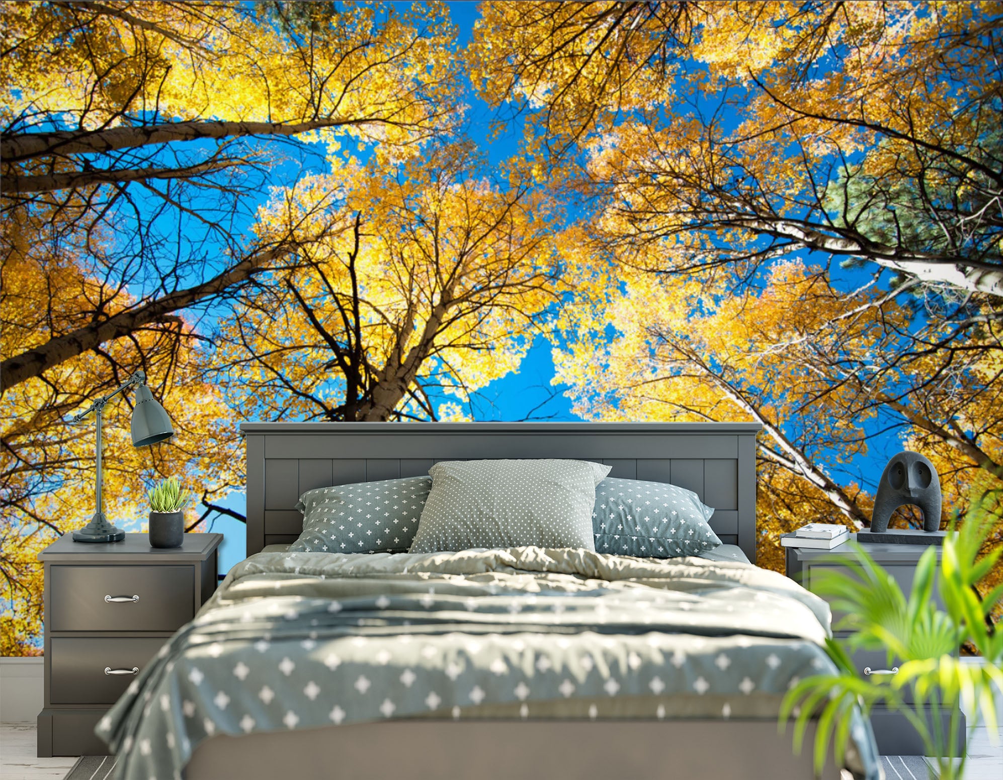 3D Yellow Woods 1712 Wall Murals