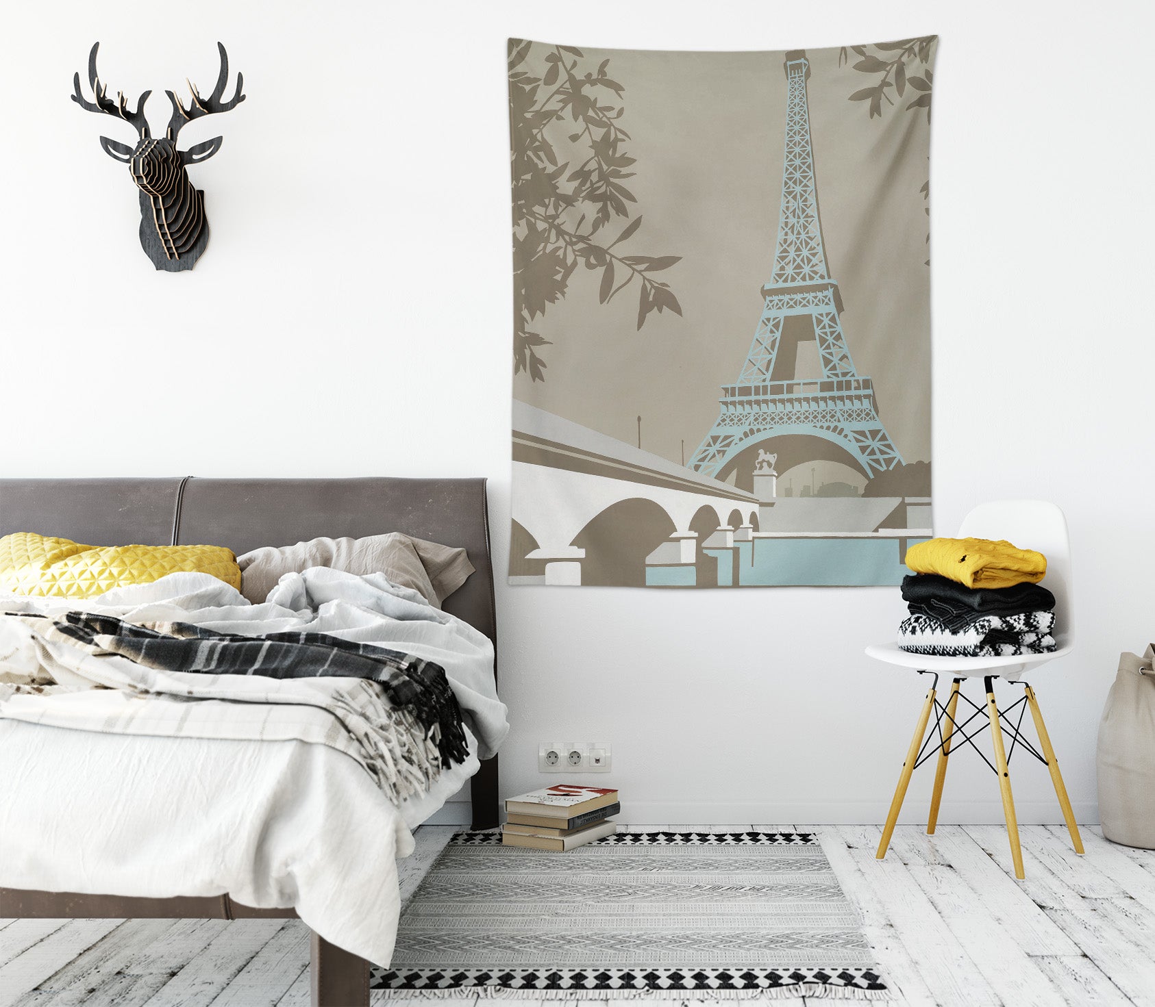 3D Eiffel Tower 5356 Steve Read Tapestry Hanging Cloth Hang