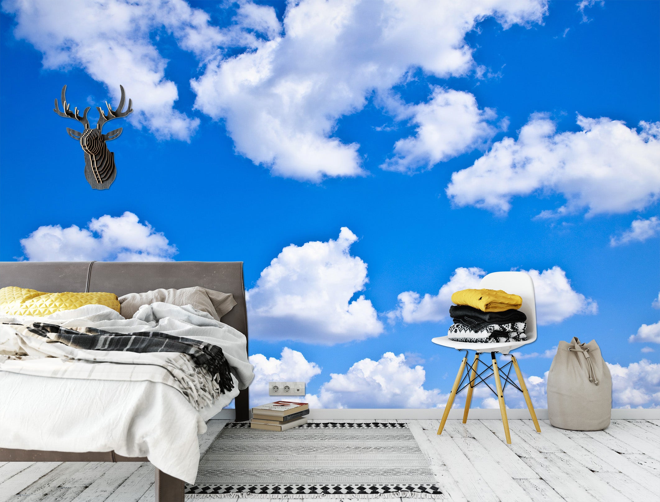 3D Sky White Clouds 1735 Wall Murals