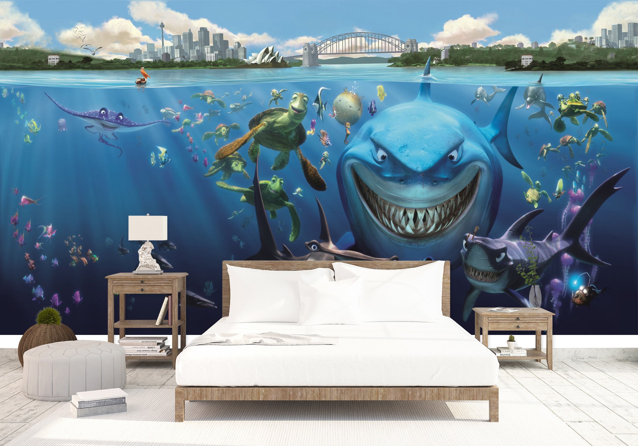 3D Fierce Shark 1619 Wall Murals