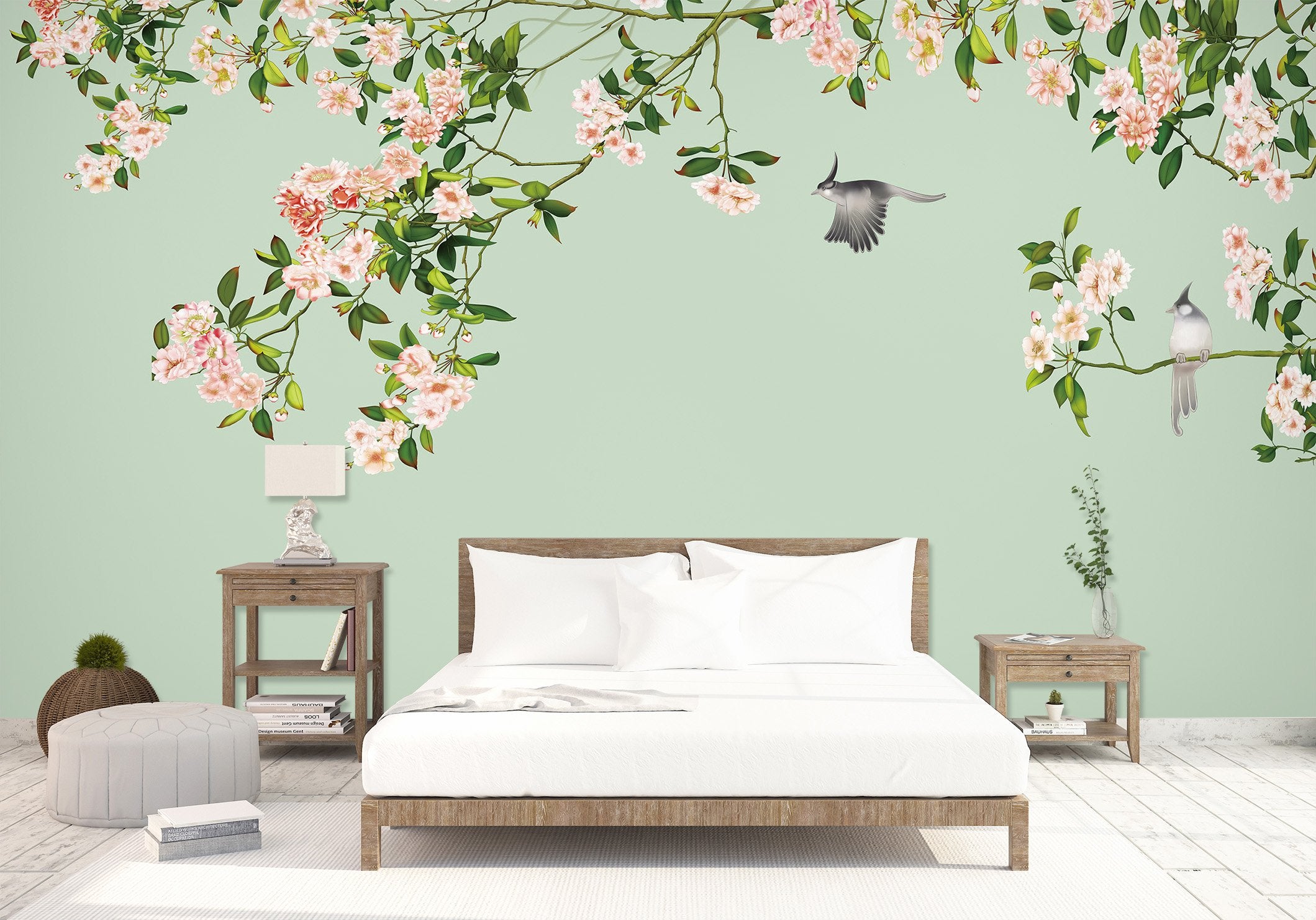 3D Bird And Flower 1756 Wall Murals Wallpaper AJ Wallpaper 2 