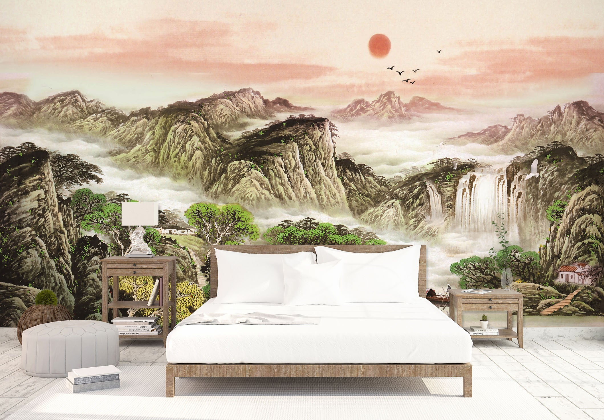 3D Sunrise Alpine 1467 Wall Murals