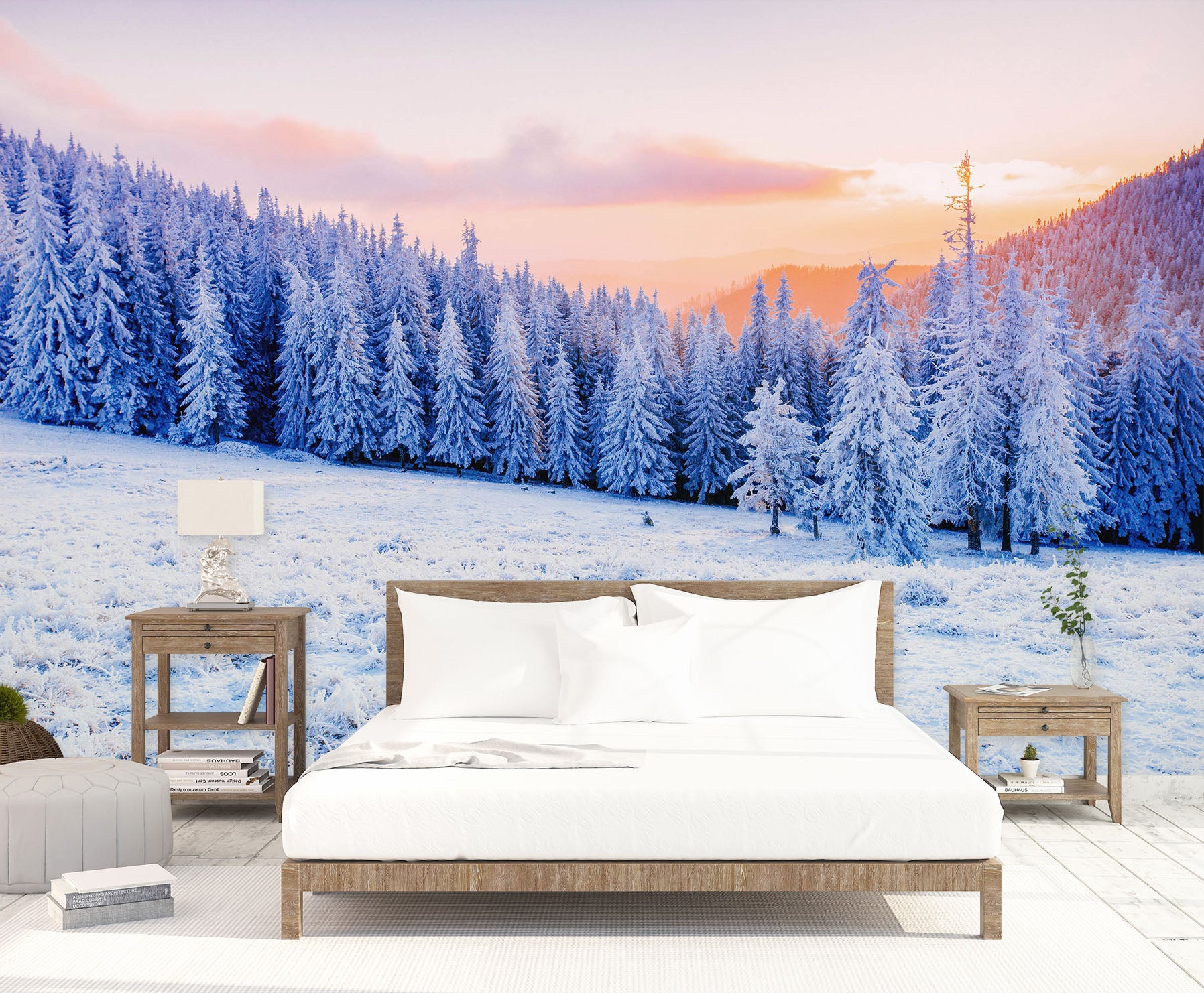 3D Snow Forest 57089 Wall Murals