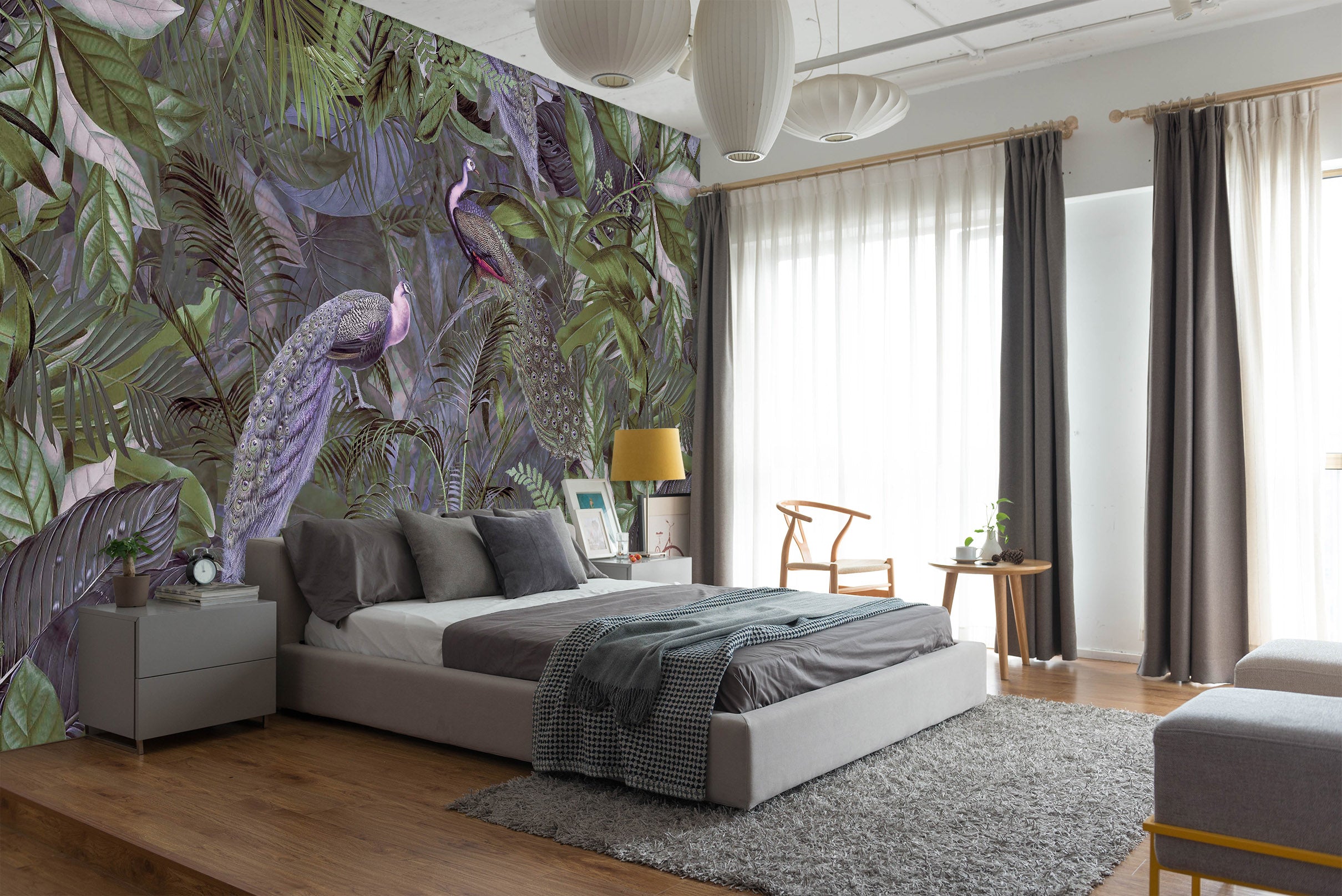 3D Forest Peacock 1012 Andrea haase Wall Mural Wall Murals