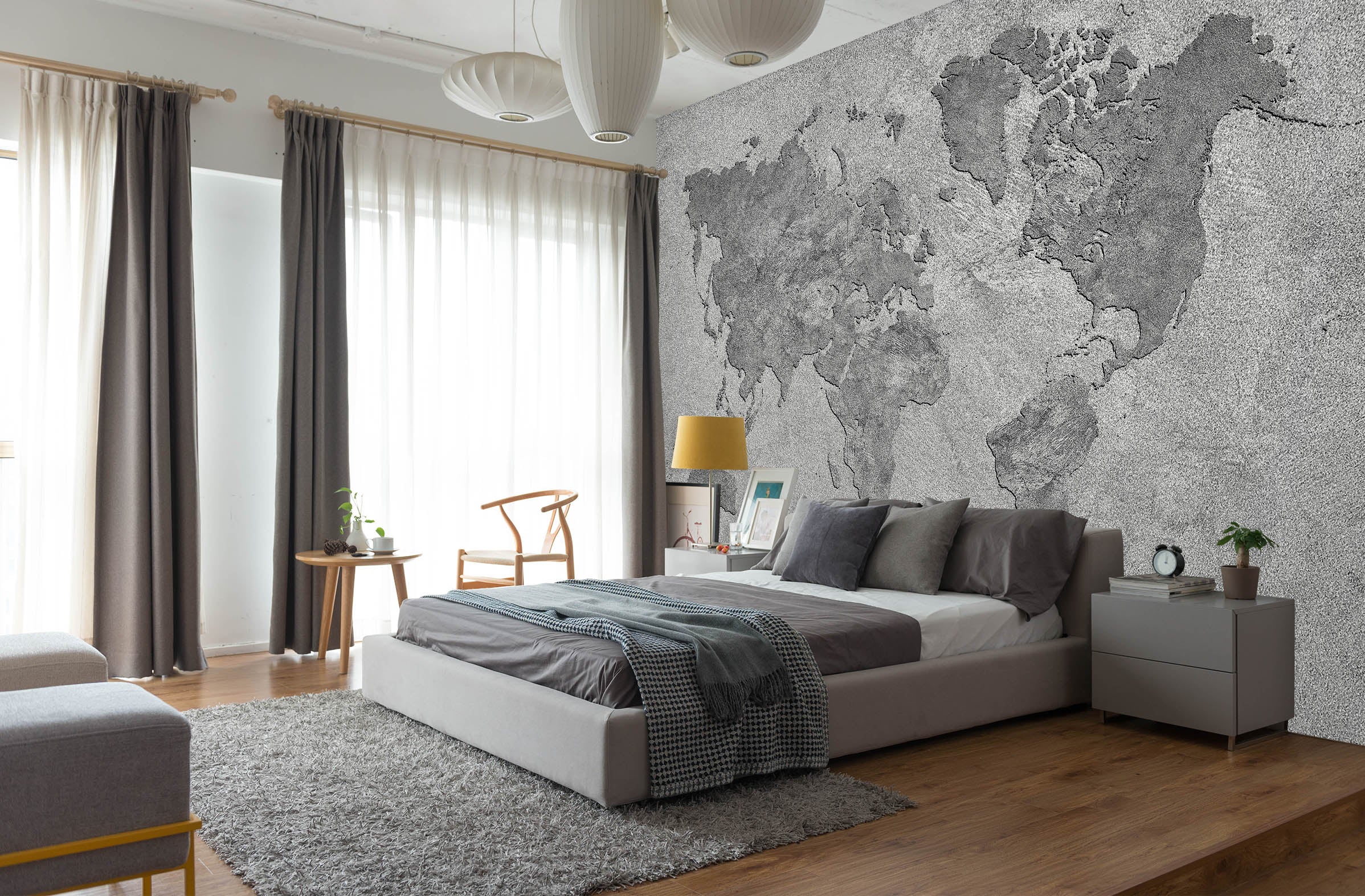3D Abstract Horse 2113 World Map Wall Murals