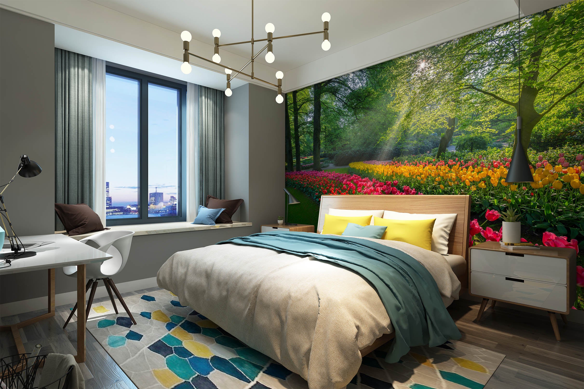 3D Spring Garden 1429 Marco Carmassi Wall Mural Wall Murals