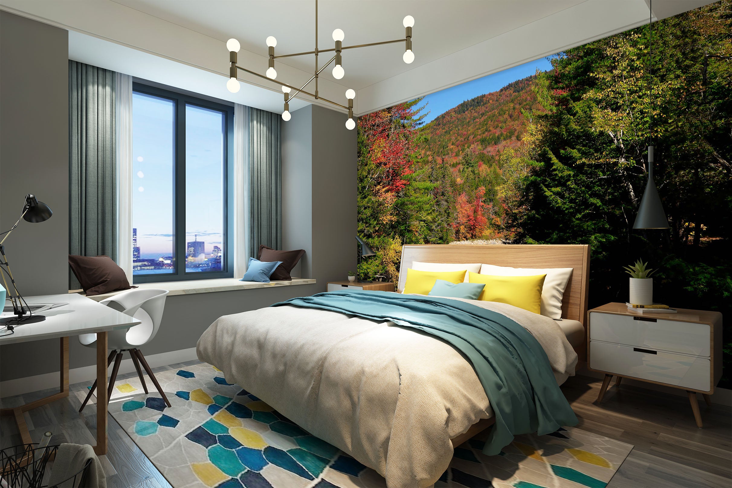 3D River Bend 62092 Kathy Barefield Wall Mural Wall Murals