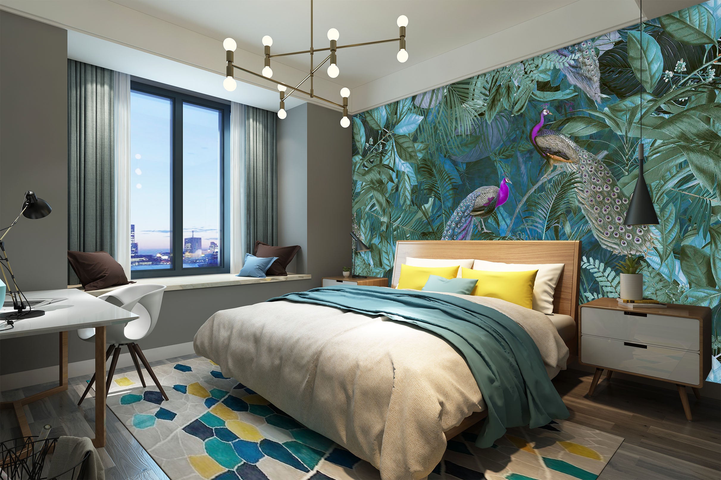 3D Quiet Leaves 1008 Andrea haase Wall Mural Wall Murals