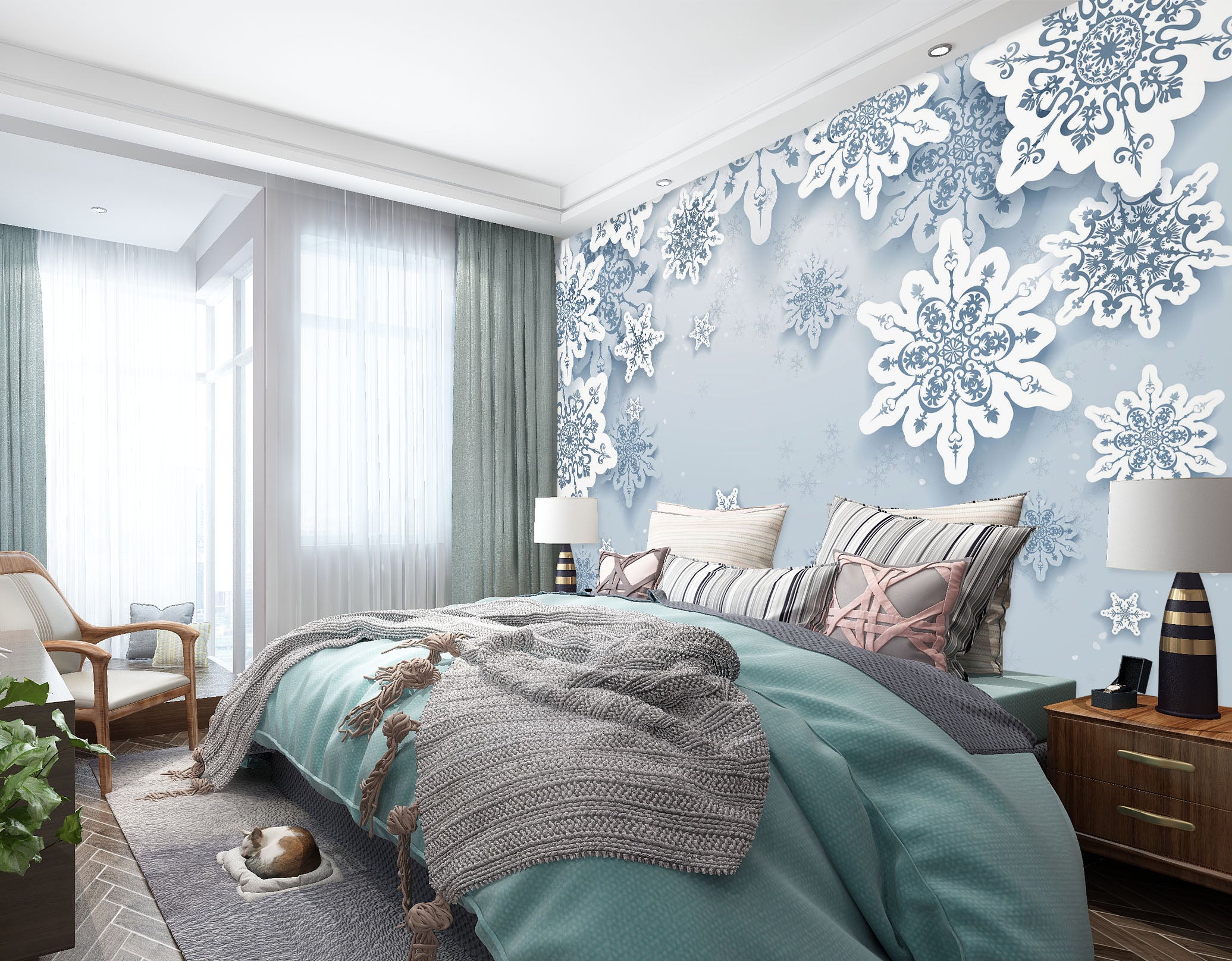 3D Carving Flowers 1487 Wall Murals