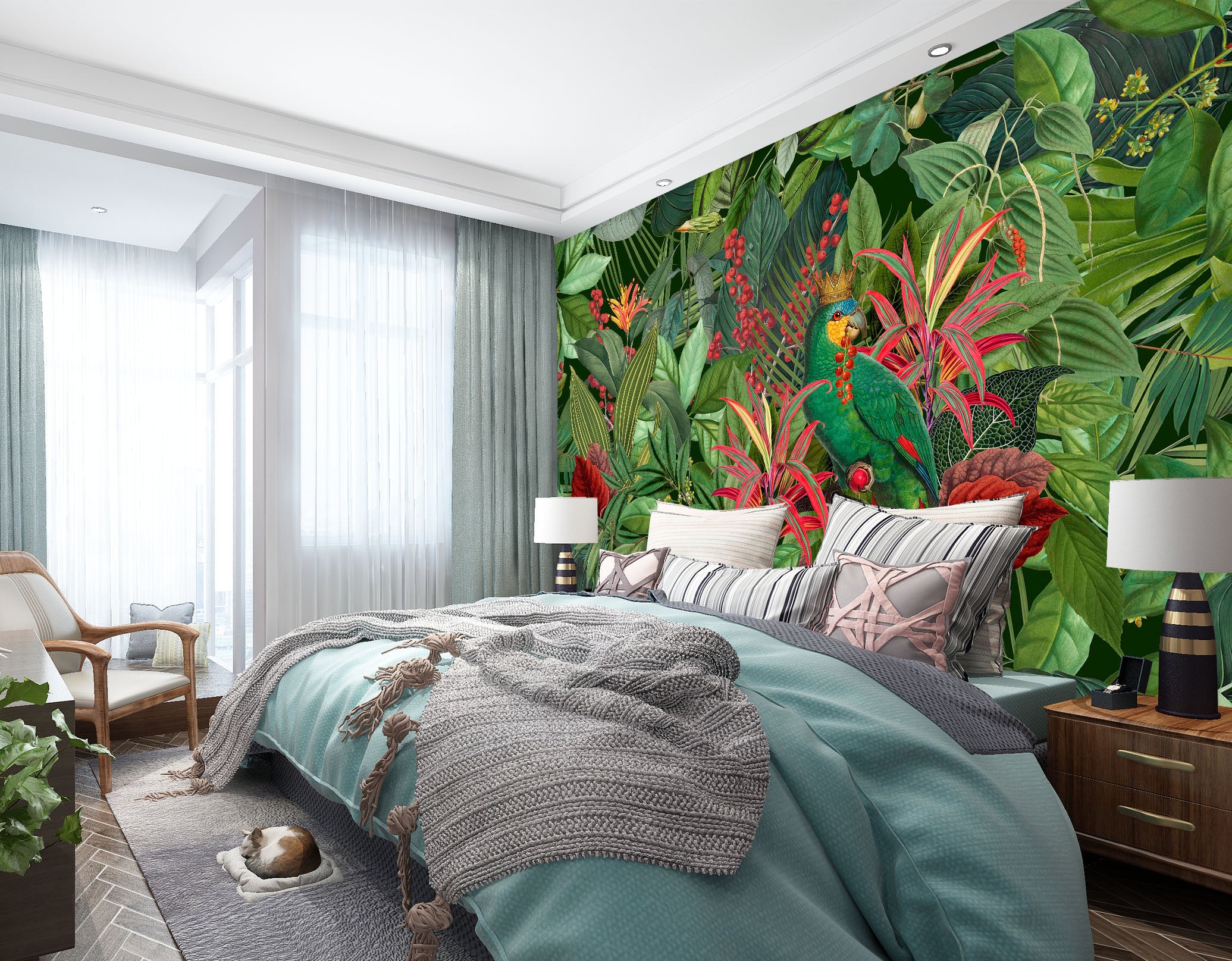 3D Forest Flowers 1002 Andrea haase Wall Mural Wall Murals