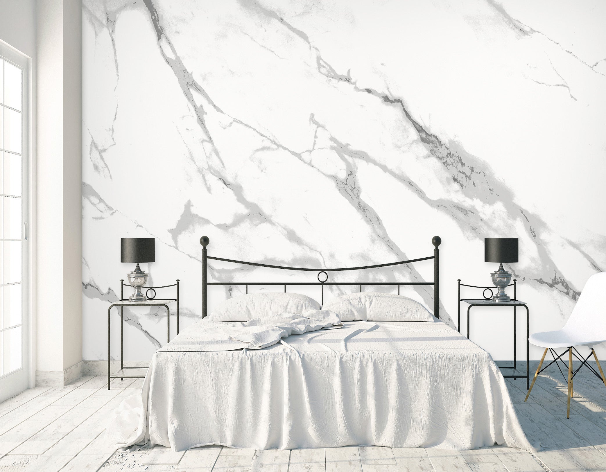 3D White Marble 57236 Wall Murals