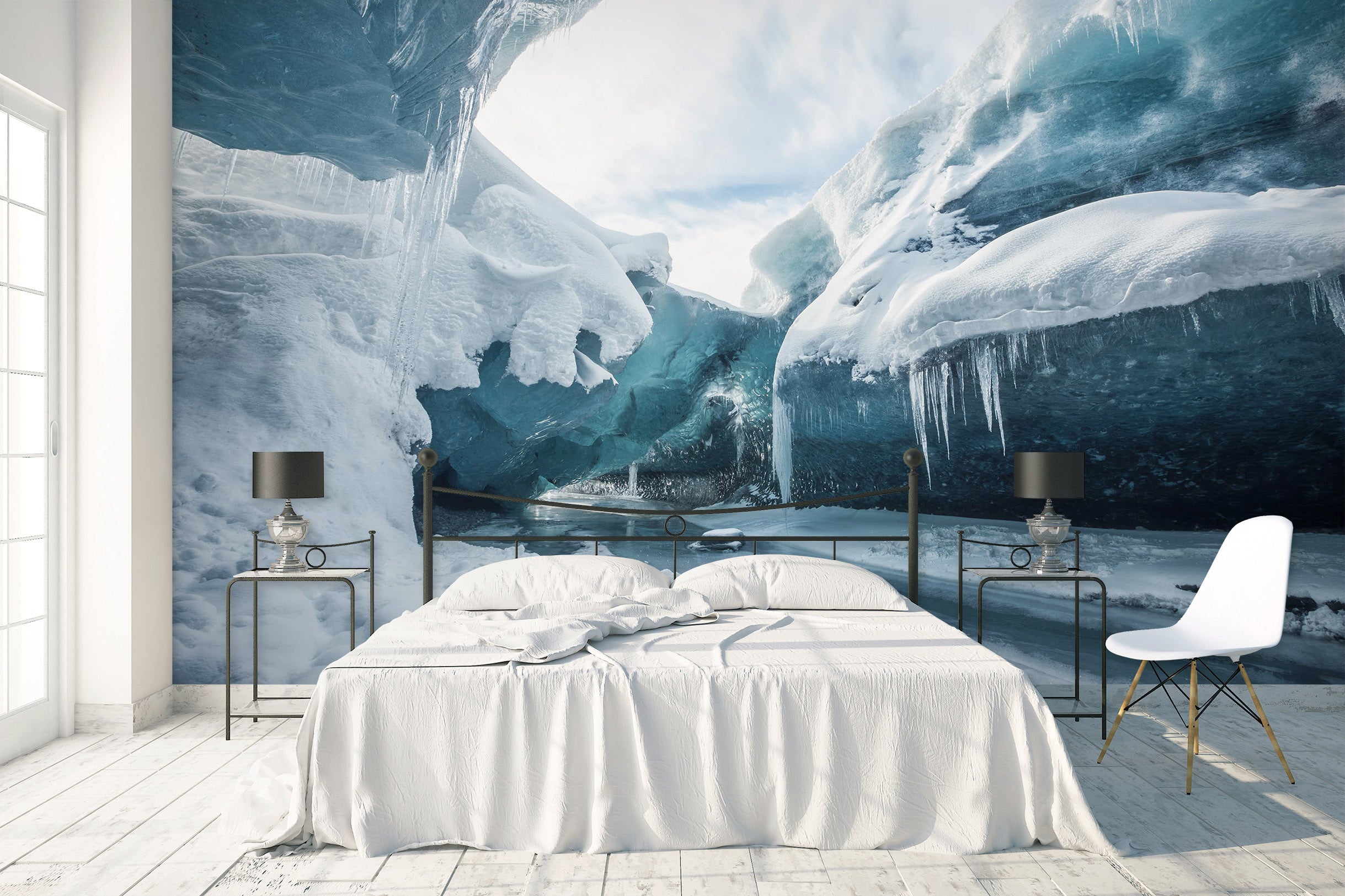 3D Glacier White 1662 Wall Murals