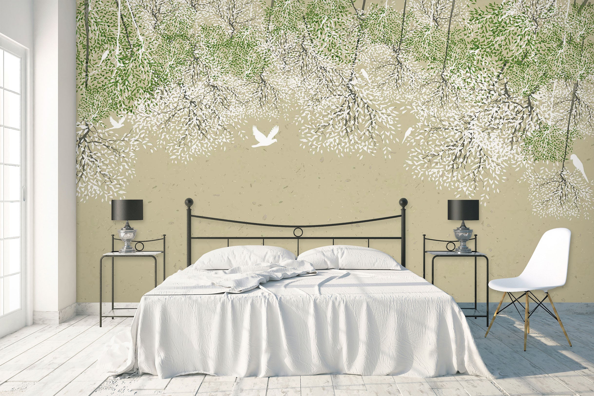 3D Tree Bird 1728 Wall Murals