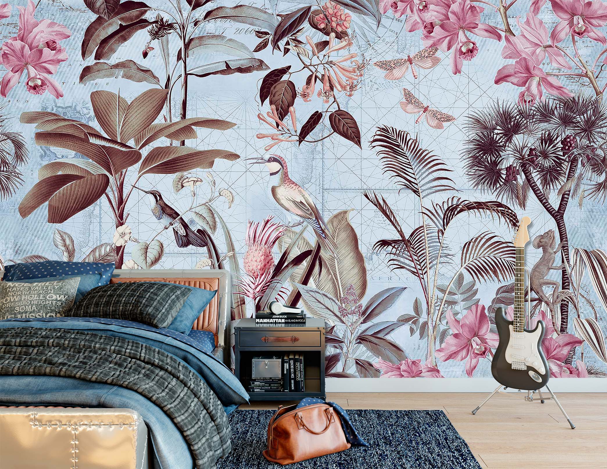 3D Flowers Leaves 1025 Andrea haase Wall Mural Wall Murals