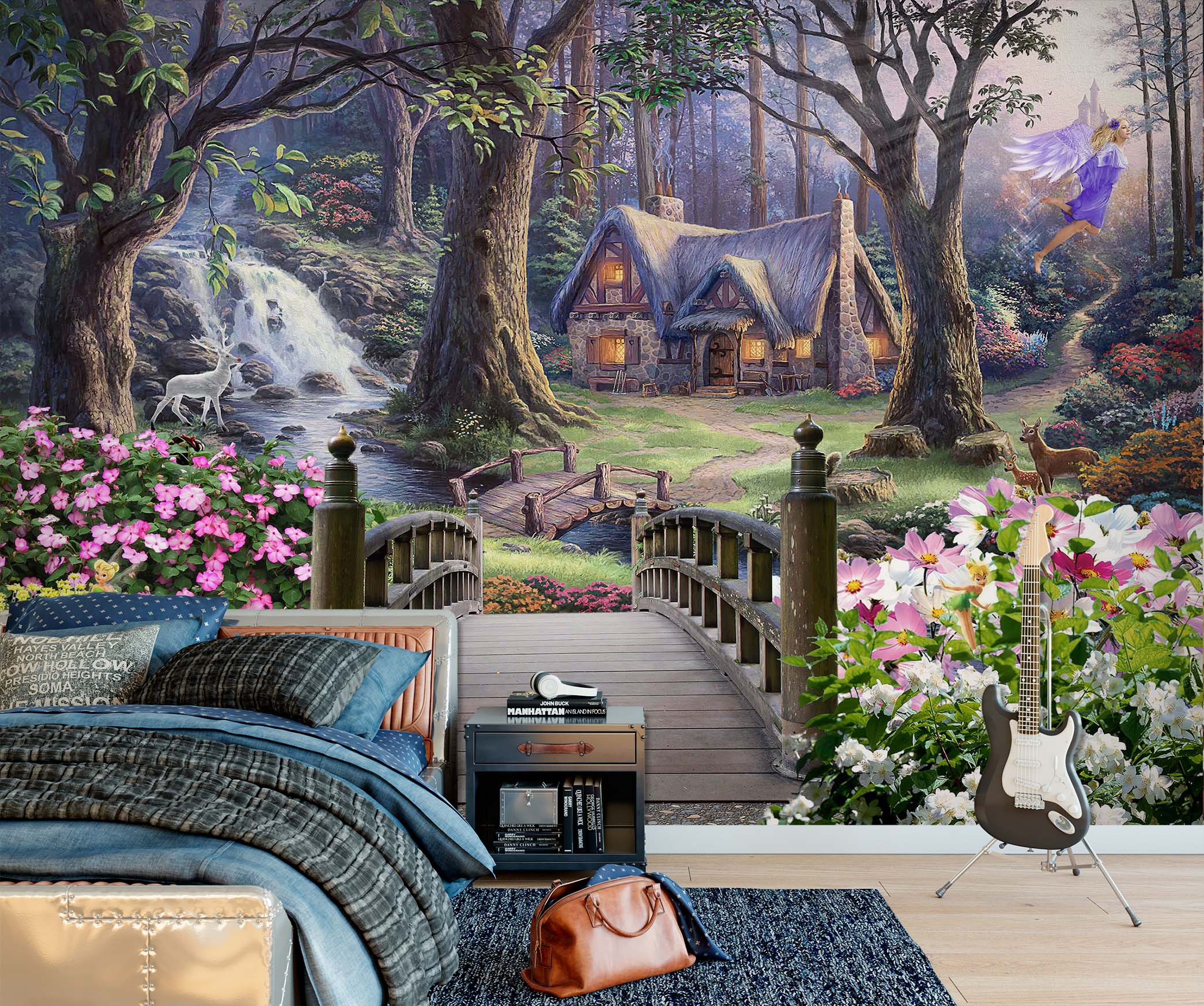 3D Mysterious Forest 1629 Wall Murals