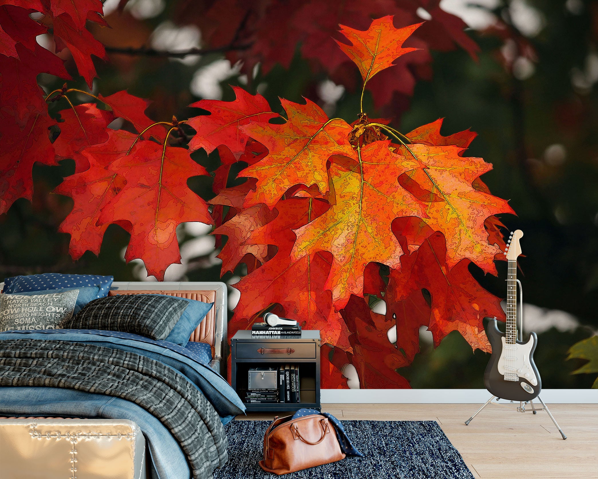 3D Maple Leaf 10861 Alius Herb Wall Mural Wall Murals